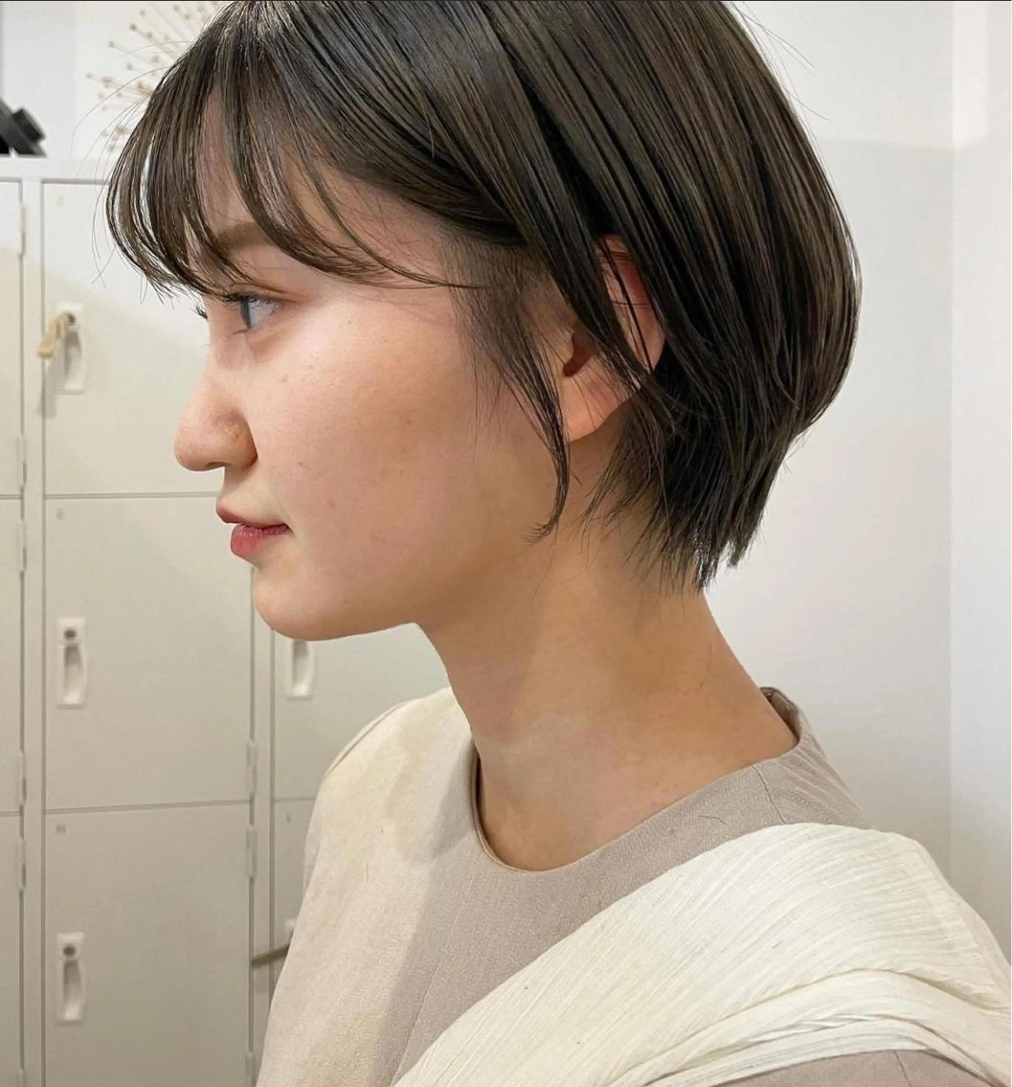 ショート ショートヘア カット ヘアカラー 縮毛矯正 韓国レイヤーカット 🫧大阪梅田レイヤーのヘアスタイル