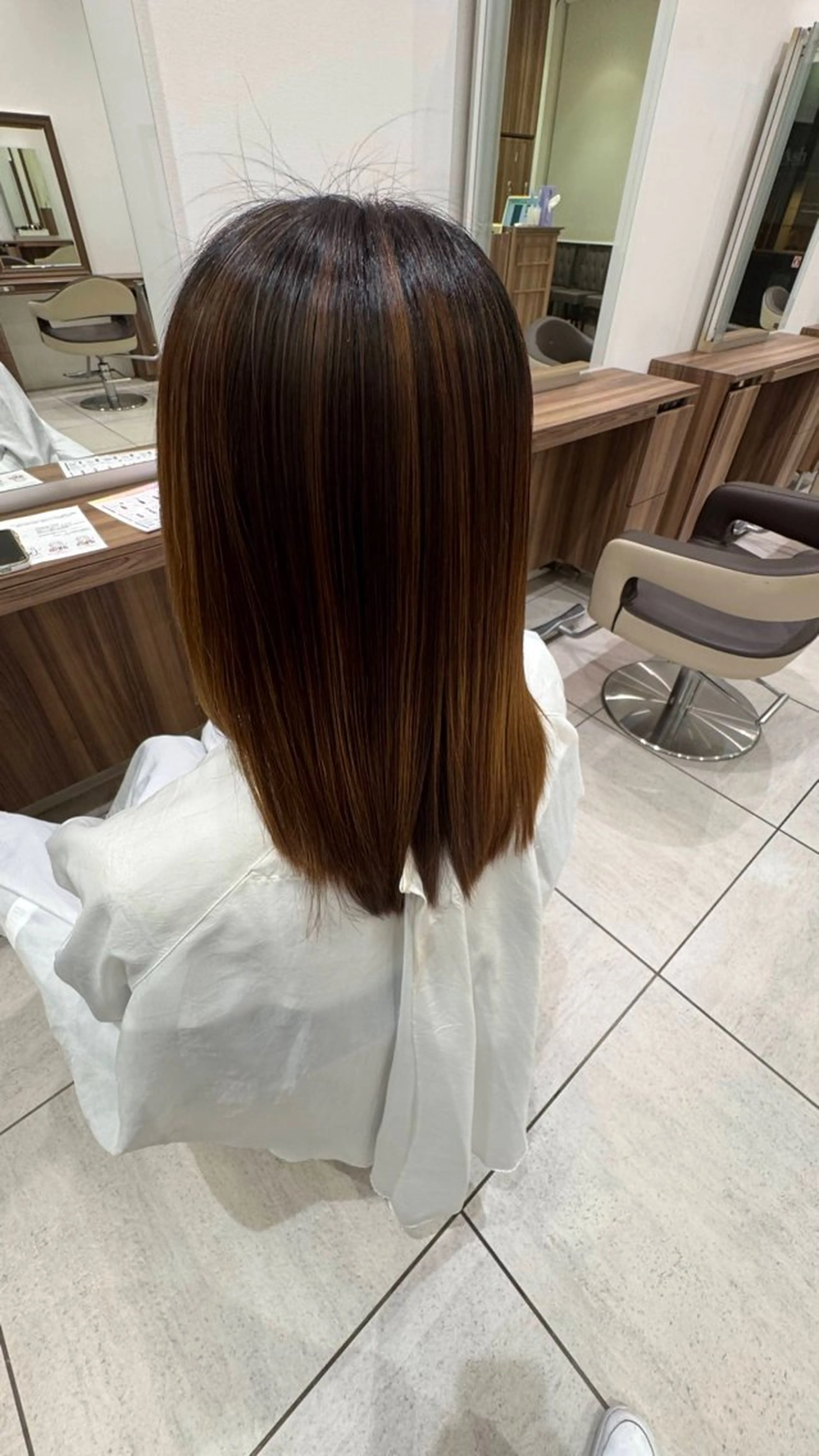 セミロング 縮毛矯正 縮毛矯正 薮押 いづみのヘアスタイル