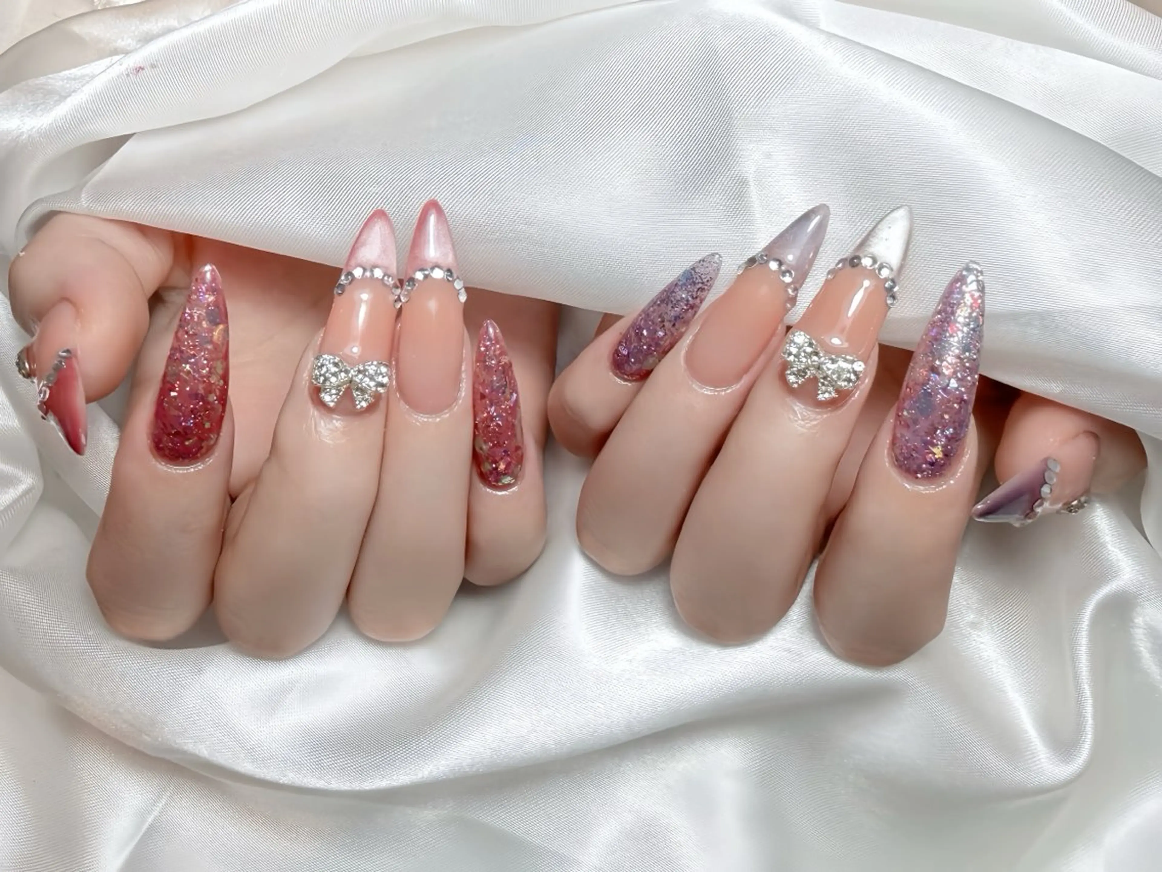 ネイル アートネイル ロングネイル ニュアンスネイル スカルプネイル ネイルチップ ハンドネイル Rin Nail 新大久保店のネイルデザイン