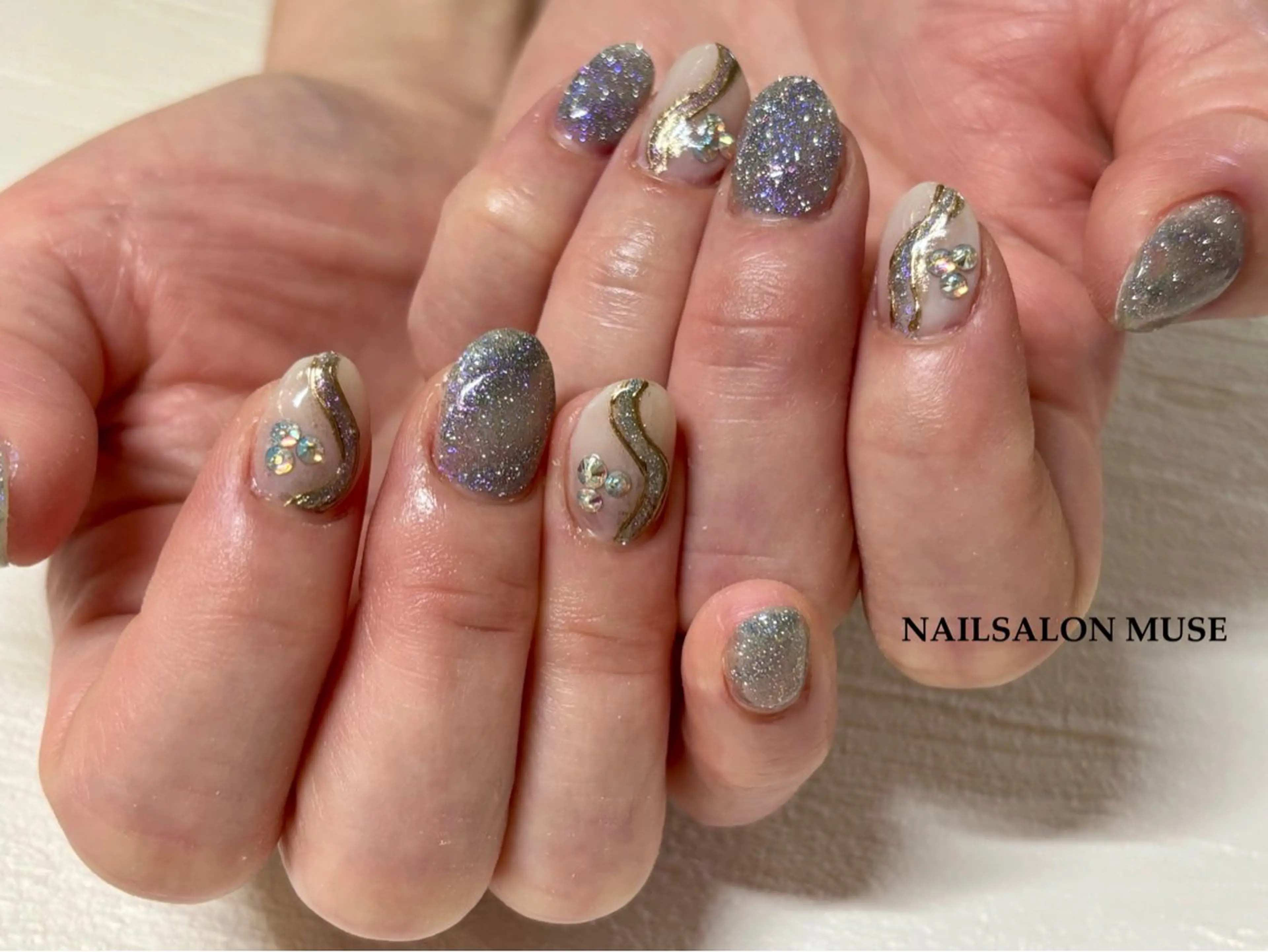 ネイル ジェルネイル マグネットネイル ワンカラーネイル パラジェル Nail Salon MUSE    Aiのネイルデザイン