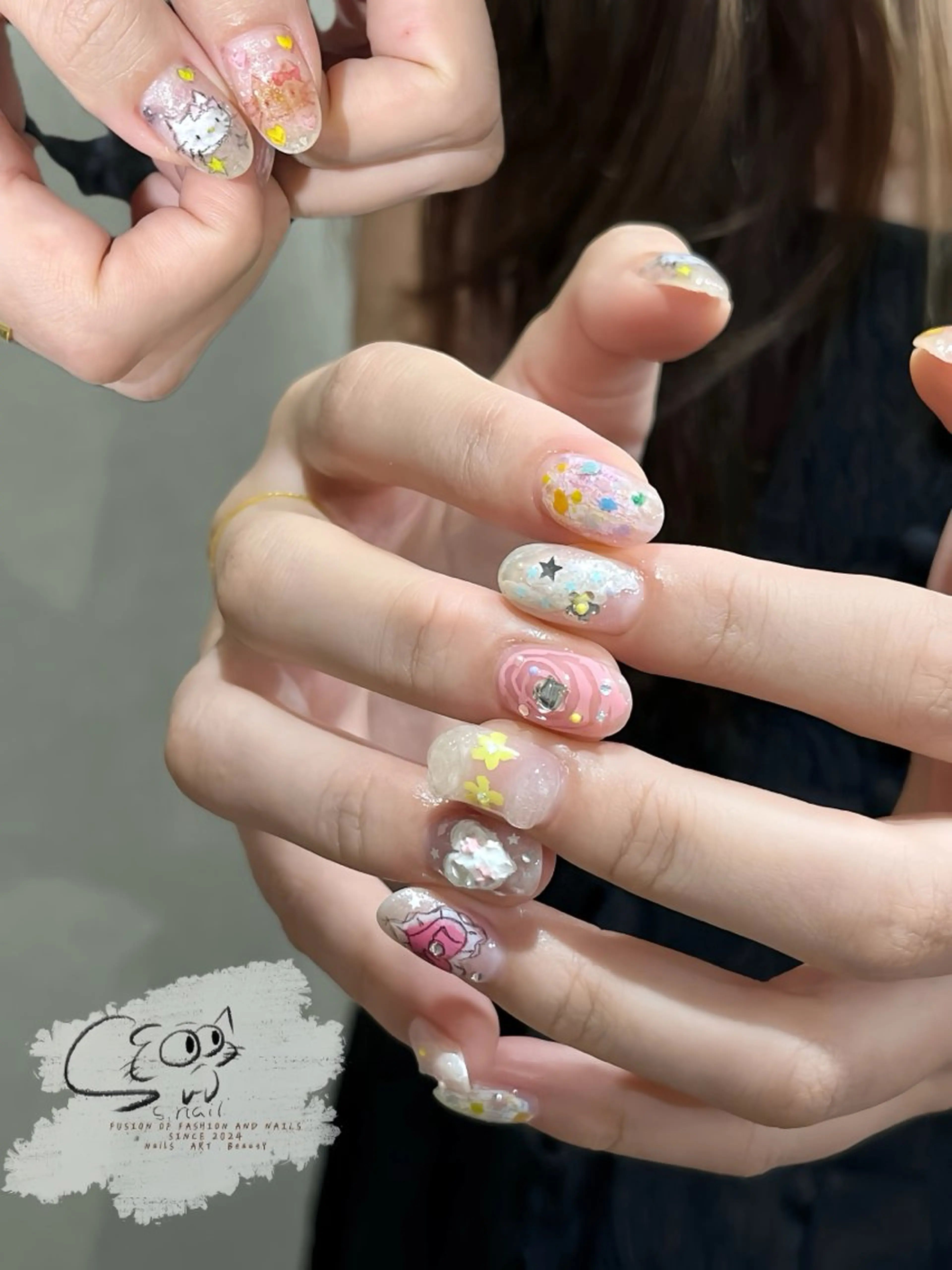 ネイル チークネイル フレンチネイル グラデーション マグネットネイル ワンカラーネイル S.nail _のネイルデザイン