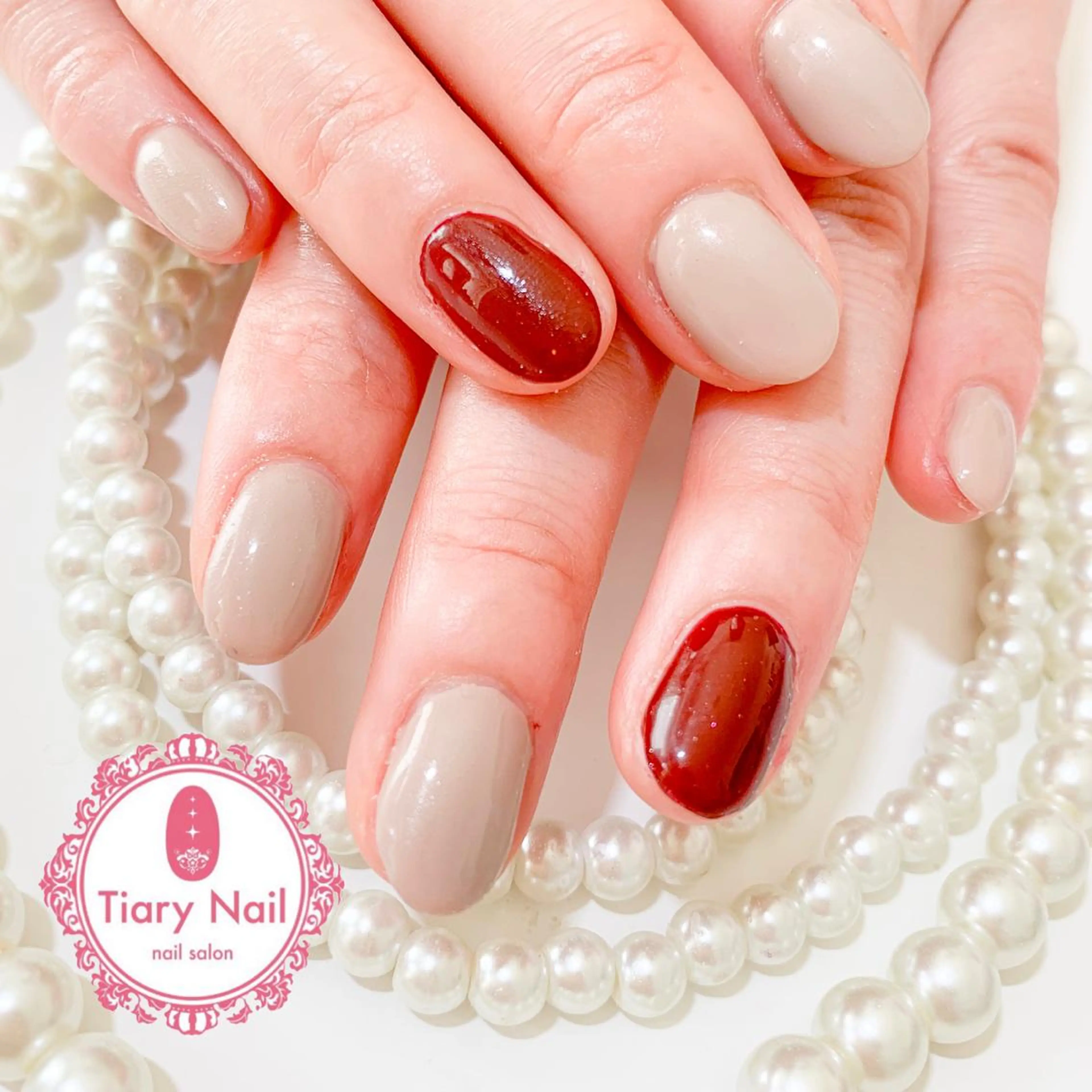 ネイル 桜ネイル 成人式 オフィスネイル 💗🪽Tiary Nail🪽💗のネイルデザイン