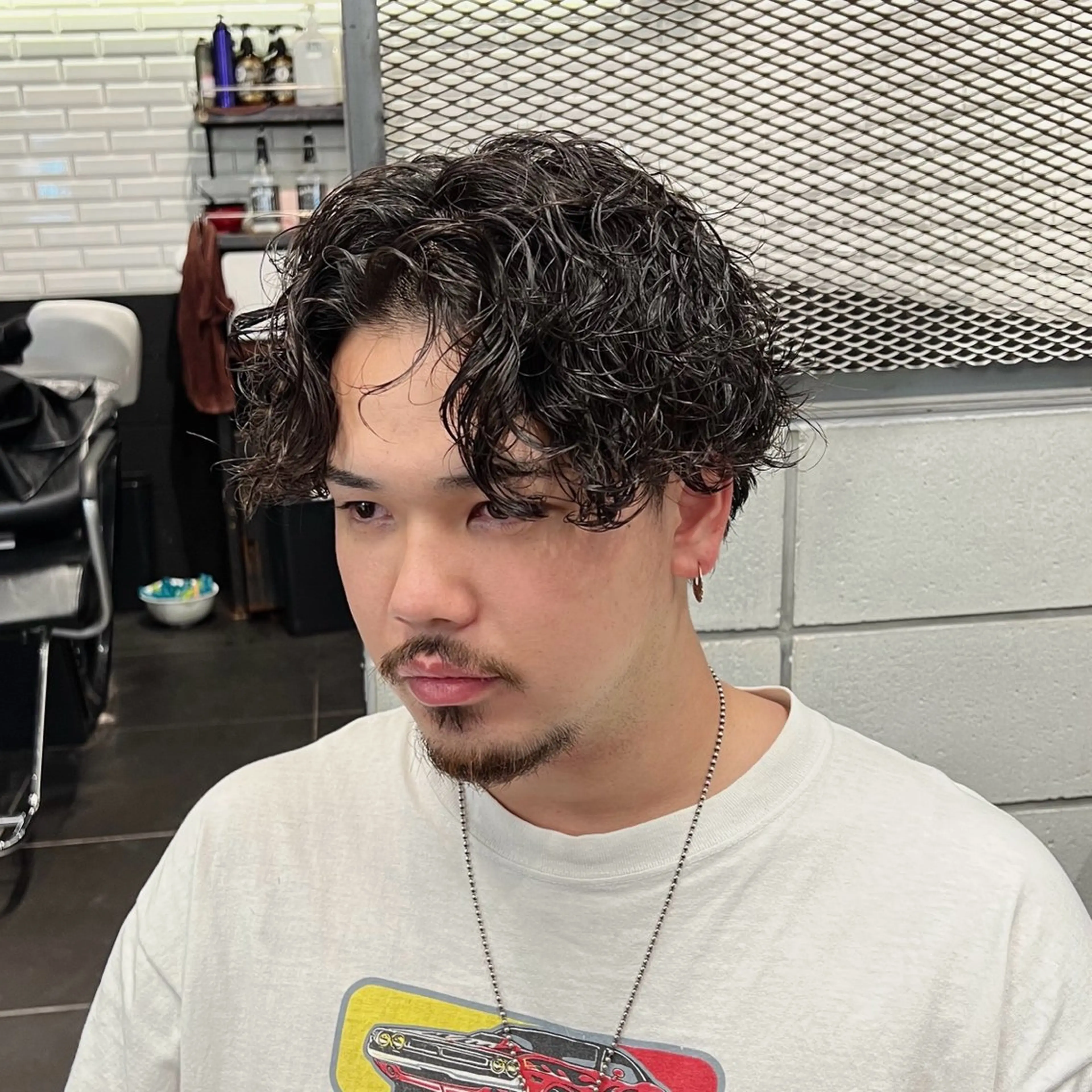 メンズ メンズパーマ 波巻きパーマ カット ヘアカラー パーマ トリートメント メンズ特化/パーマ/ メッシュ/竜成のヘアスタイル