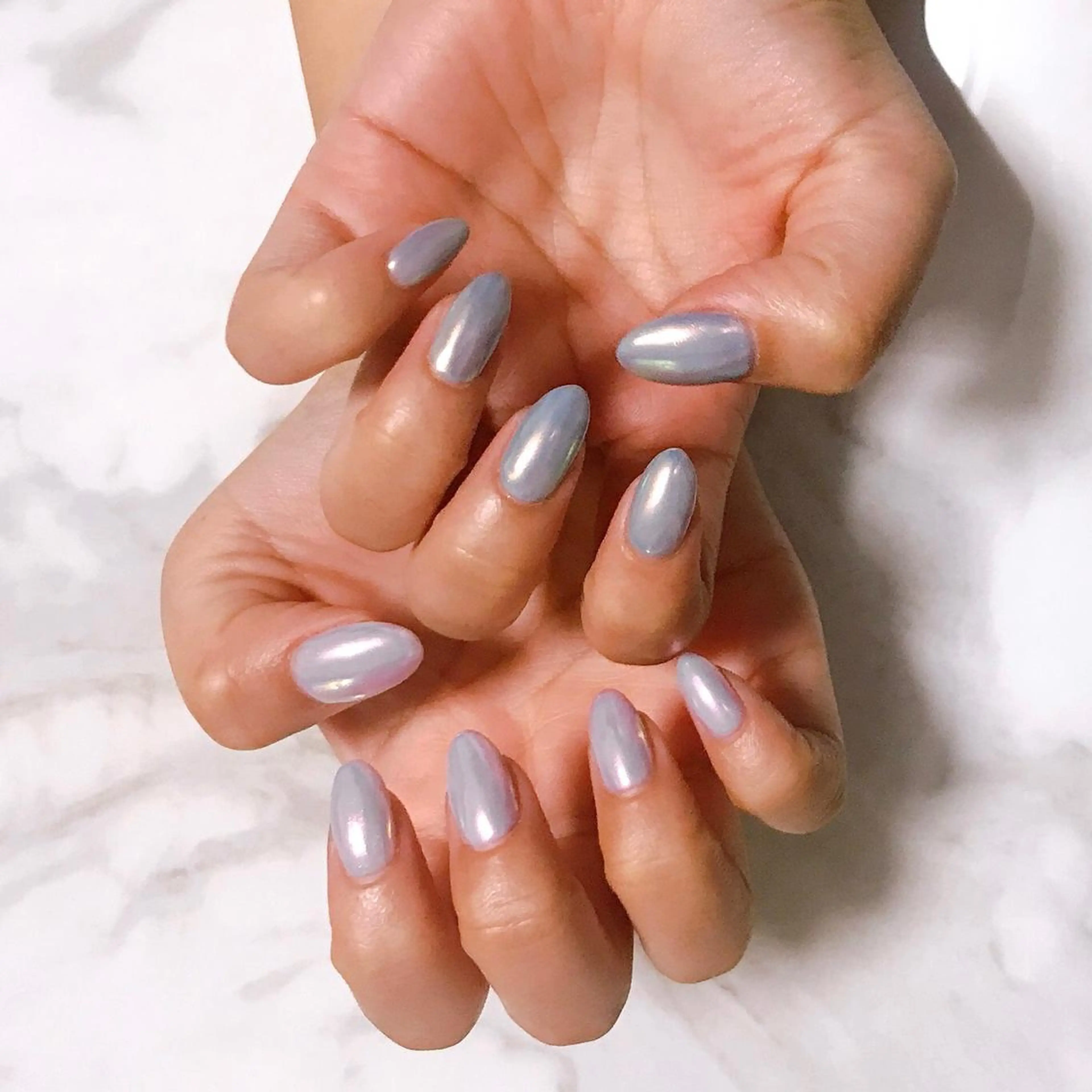 ネイル ミラーネイル crystal ⭐︎ colorのネイルデザイン