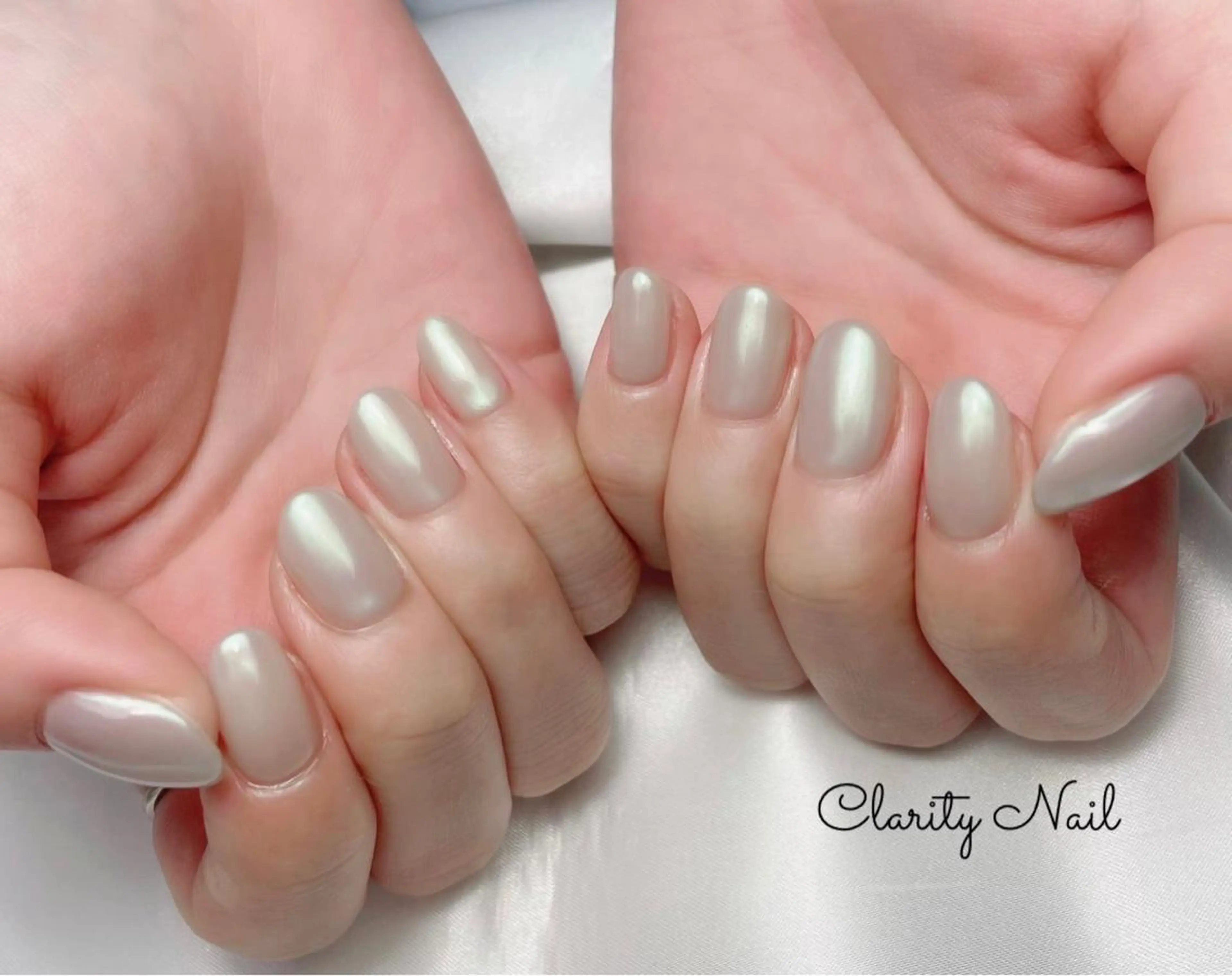 ネイル オーロラネイル ワンカラーネイル ハンドネイル Clarity Nailのネイルデザイン