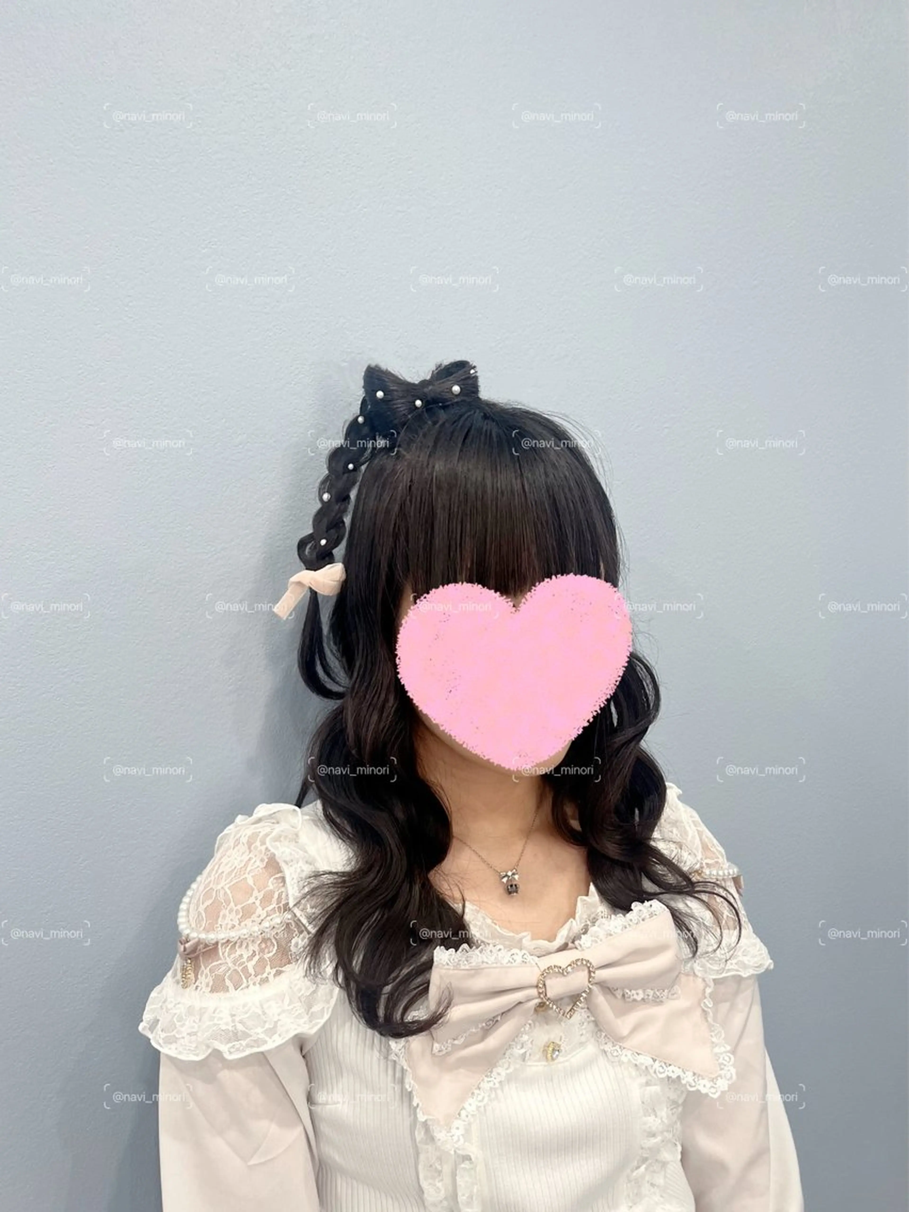 セミロング ヘアアレンジ 三つ編み Hairset minoriのヘアスタイル