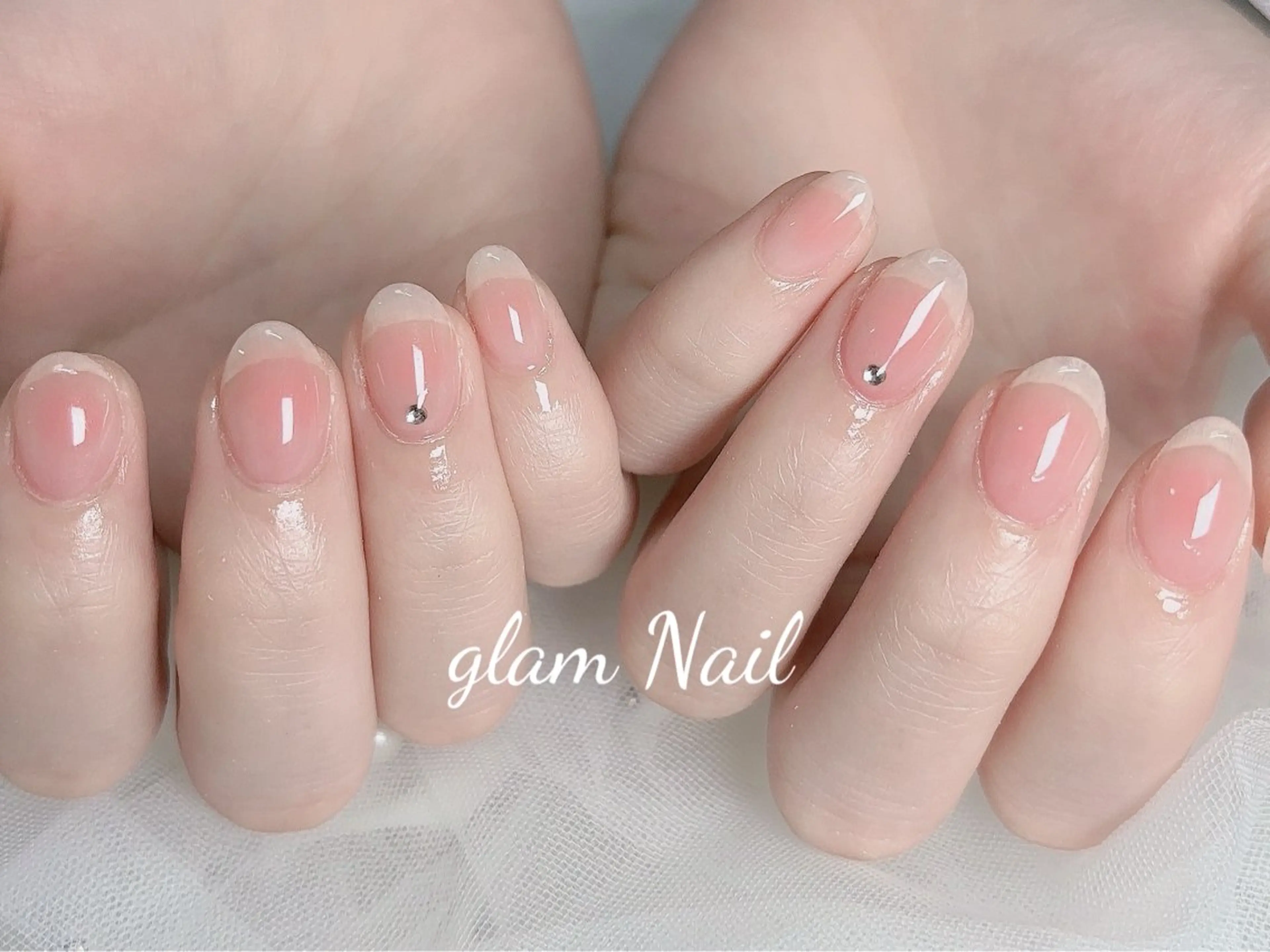 ネイル ハンドネイル エツメ💅 長さだし🎀デザインのネイルデザイン