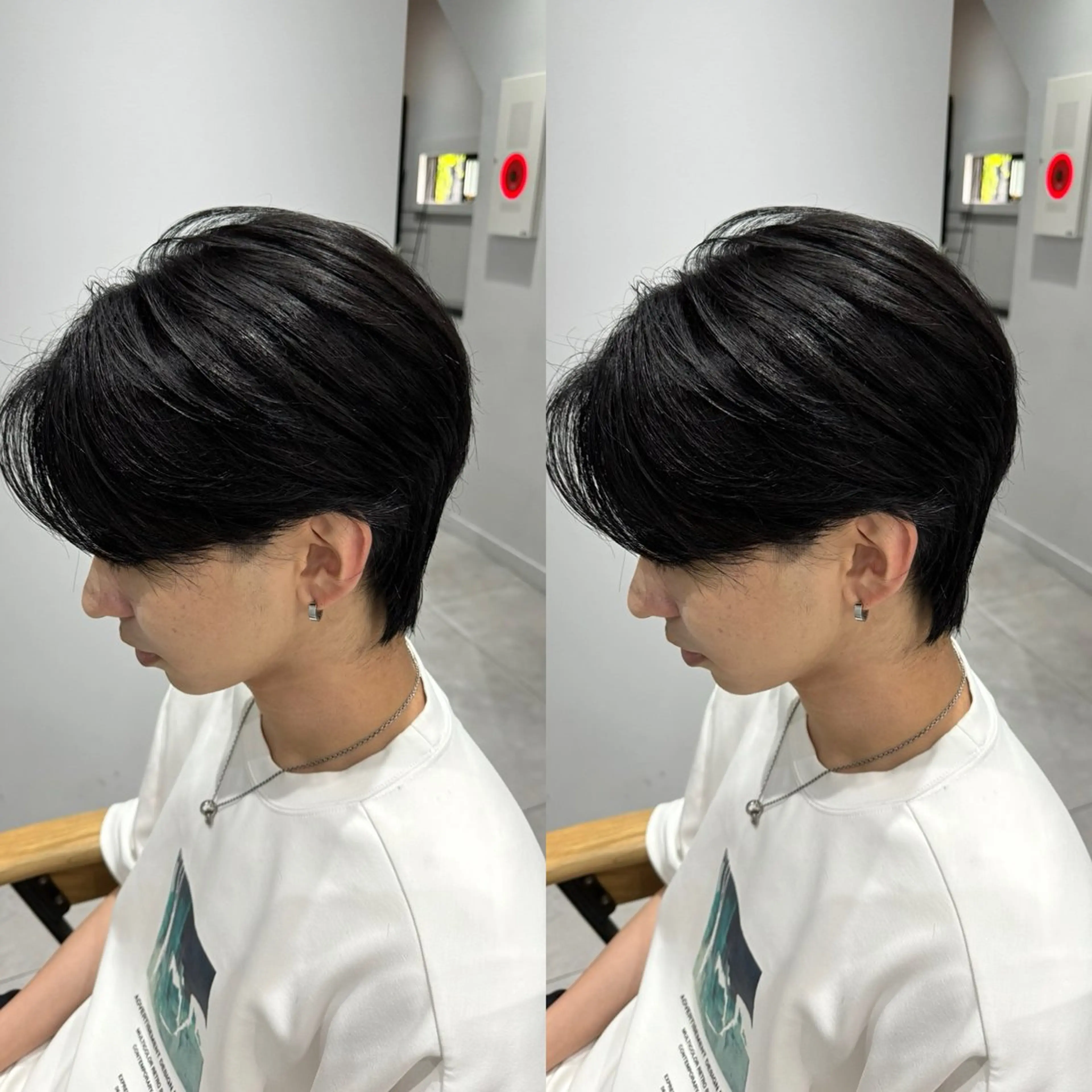 パーマ メンズ カット パーマ センターパート ／植田のヘアスタイル