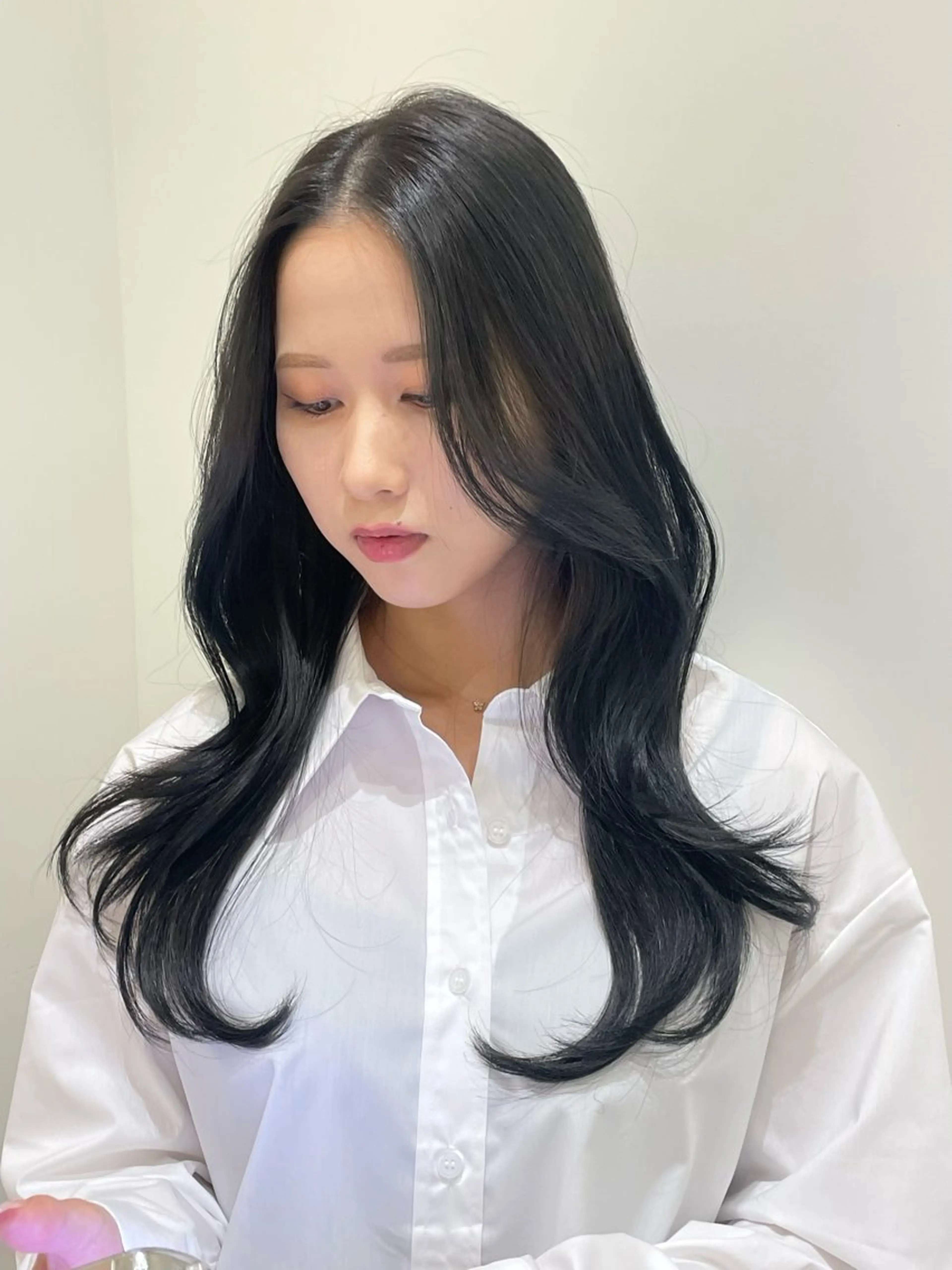 ロング 韓国風ヘア レイヤーカット カット ヘアカラー トリートメント ❤︎︎韓国ヘア❤︎︎ 𝑺𝒉𝒊𝒉𝒐のヘアスタイル