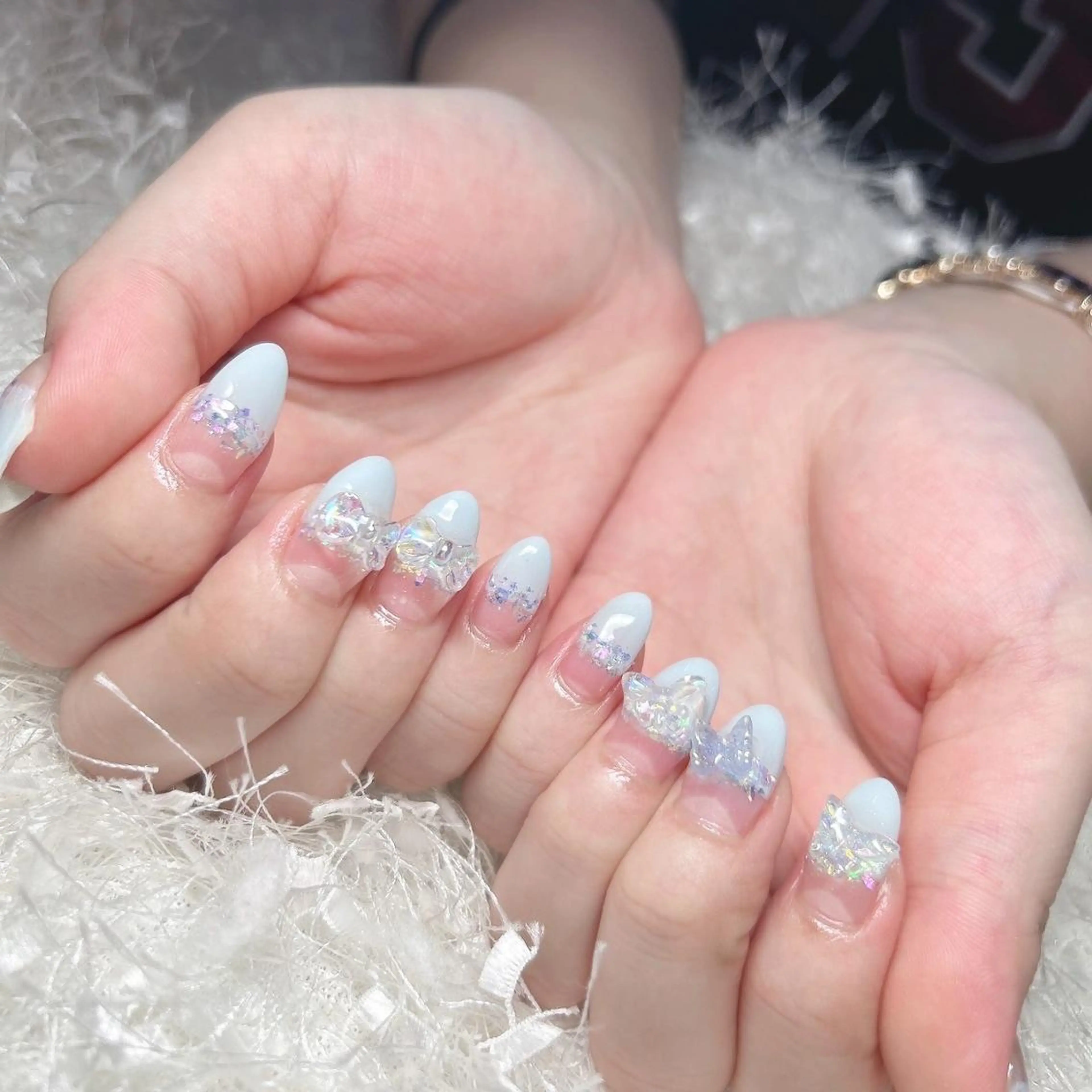 ネイル 長さ出し フットネイル フレンチネイル ジェルネイル グラデーション ハンドネイル Nail&eye Belire 新宿のネイルデザイン