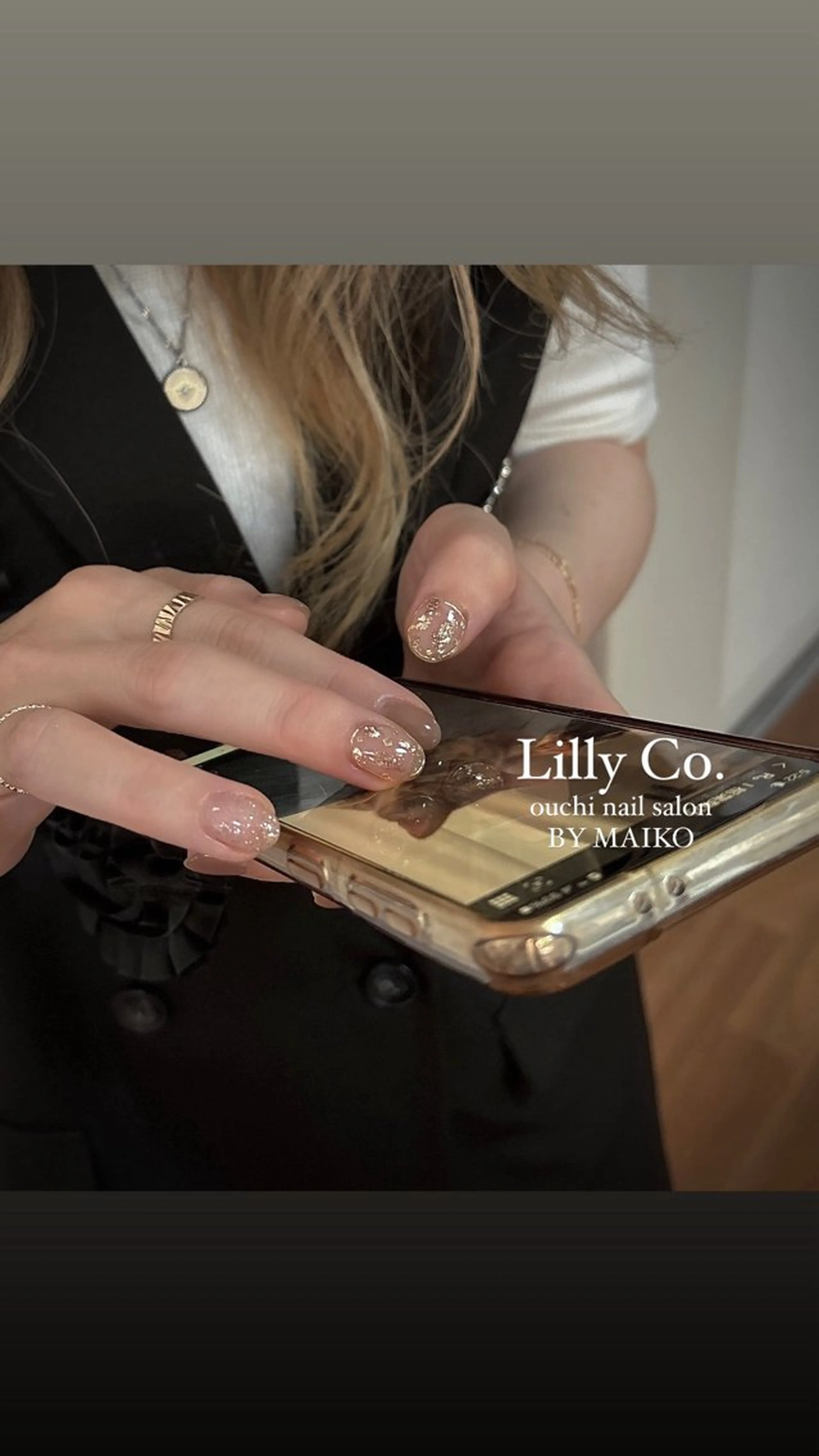 ネイル ドット ニュアンスネイル ハンドネイル ハンドケア Lilly Co.のネイルデザイン