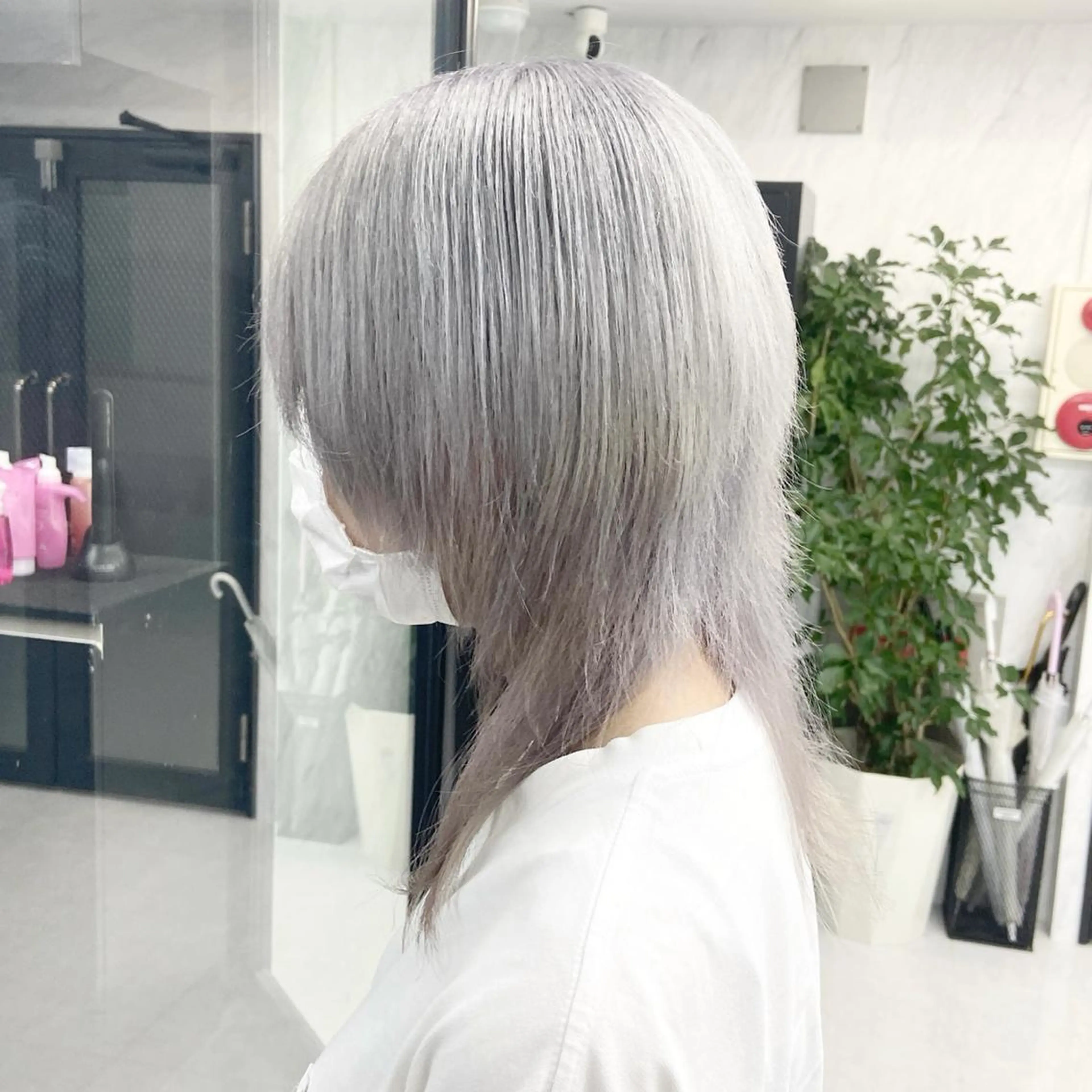 ミディアム カラー ハイトーンカラー ミルボンAujua認定サロン Ria  OSAKA 梅田所属・メンズ特化/ マンツーマン/Ryuのヘアスタイル