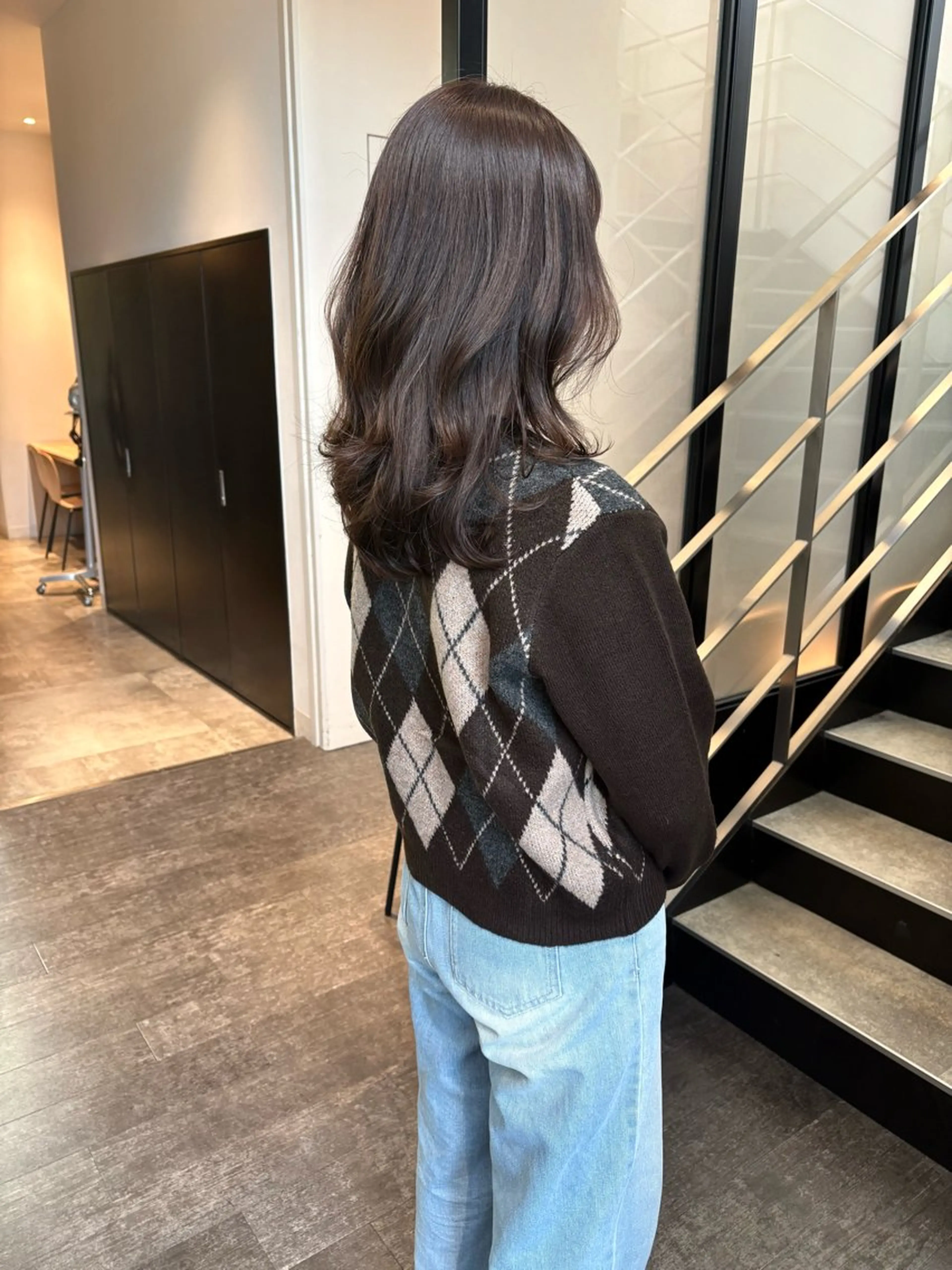 セミロング 韓国風ヘア 似合わせカット カット ヘアカラー トリートメント mao | 柔らか艶カラー🫧のヘアスタイル