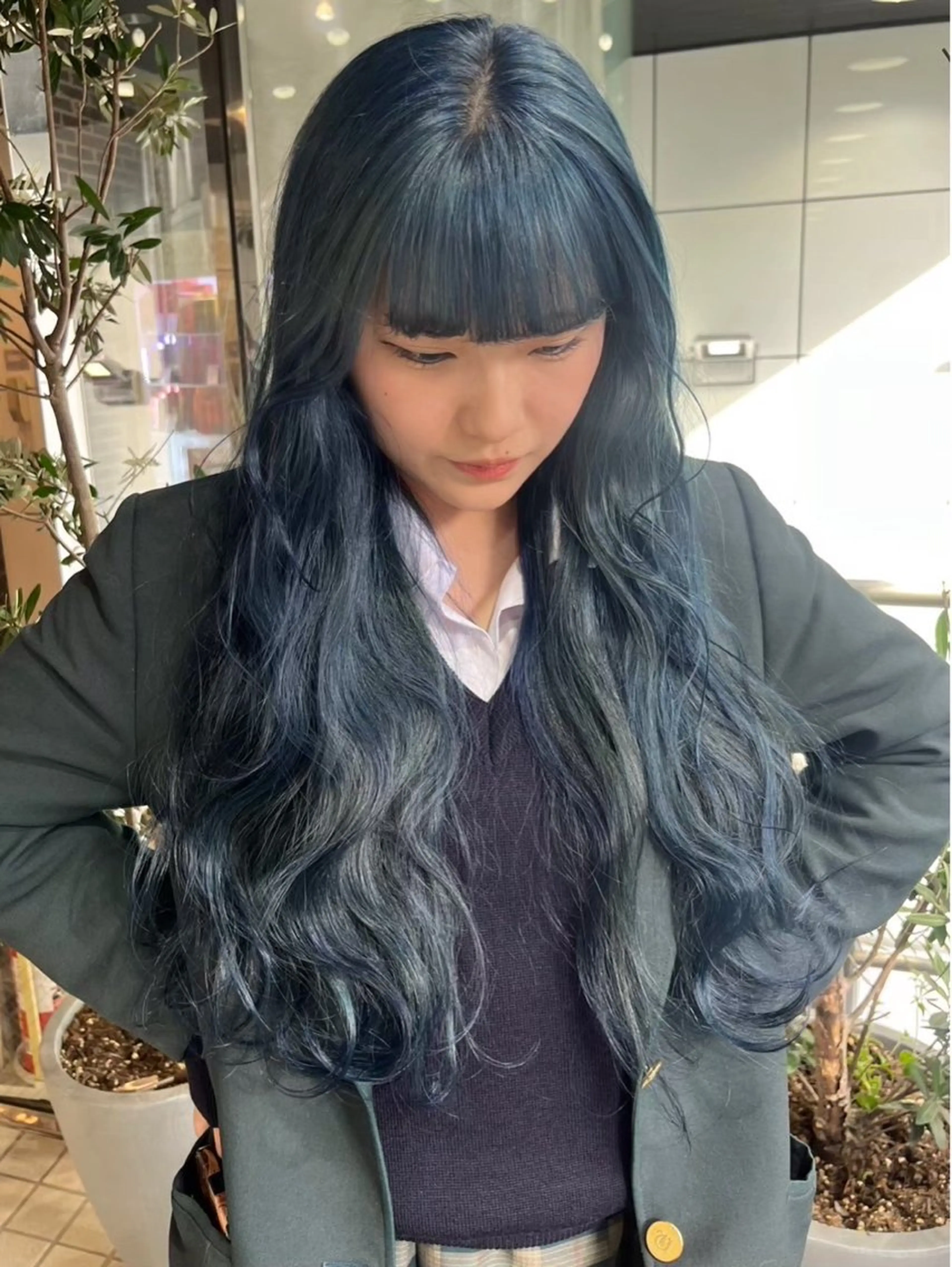 ロング カラー ブリーチ ケアブリーチ デザインカラー ダブルカラー イヤリングカラー ユウ✩.*˚/メンズ 特化/シャドウパーマのヘアスタイル