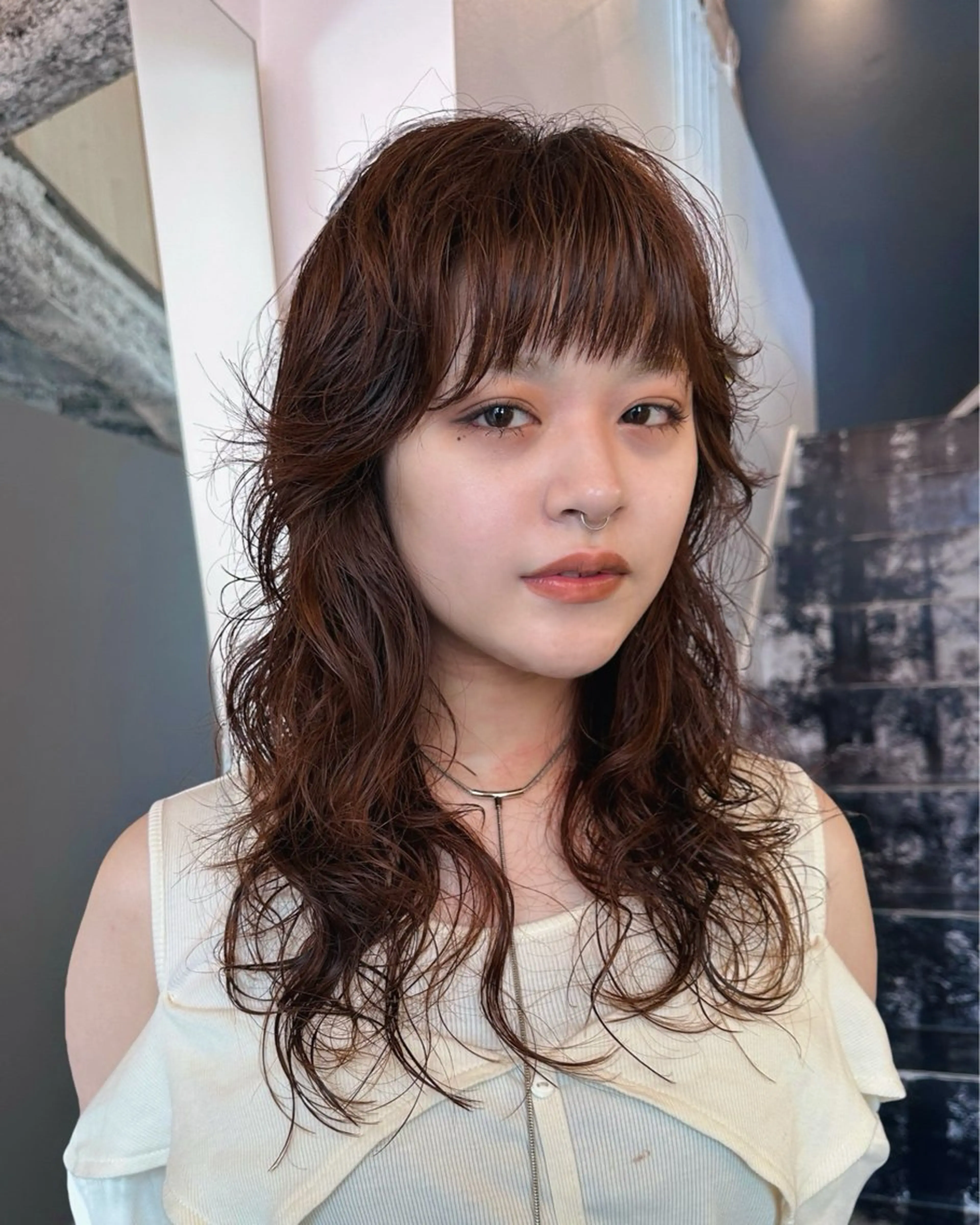 セミロング パーマ カット パーマ レイヤー/パーマ /ウルフ/nabeのヘアスタイル