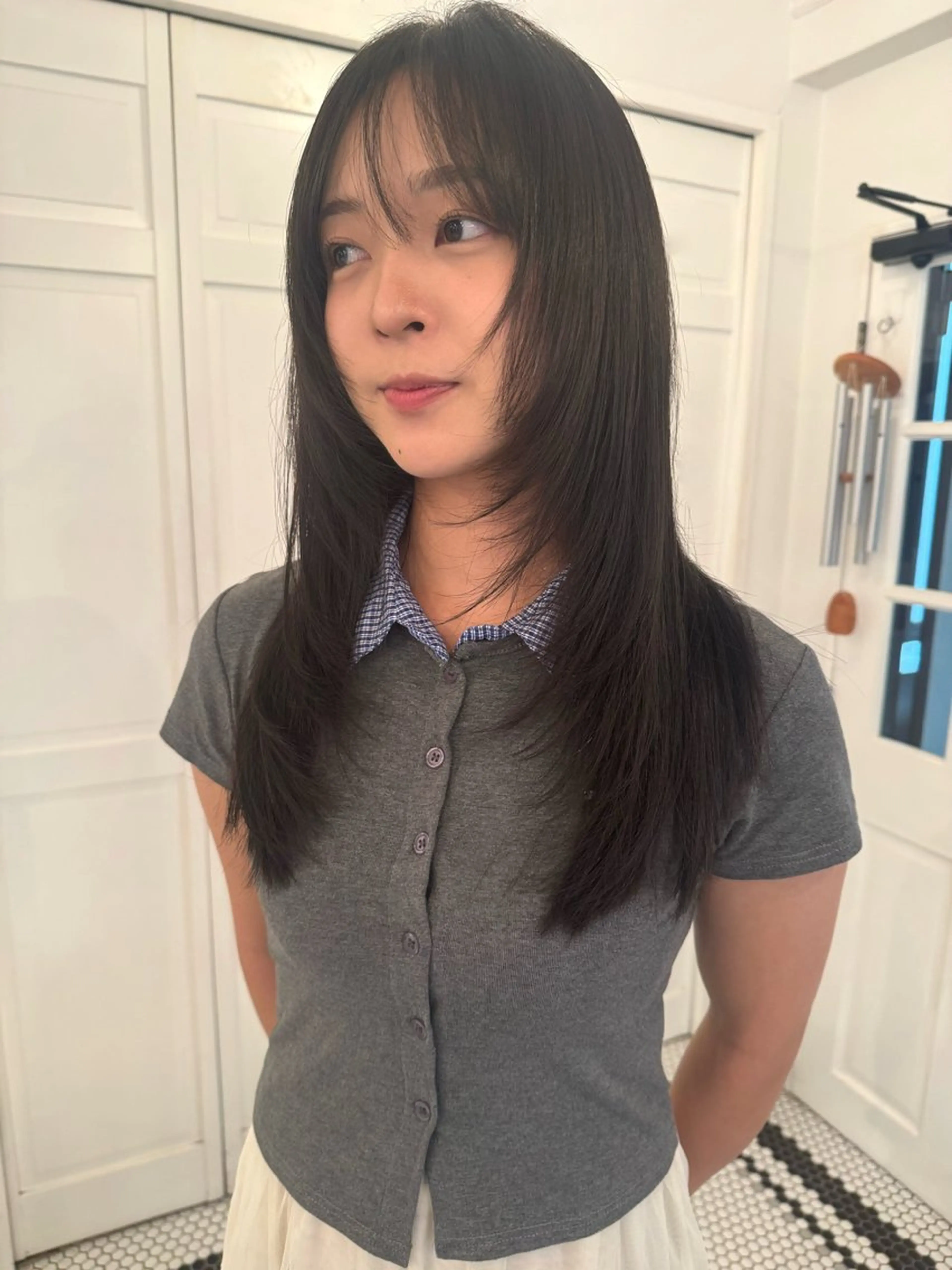 カラー カット ヘアカラー ブリーチカラー🎀 韓国風/寺門美優のヘアスタイル