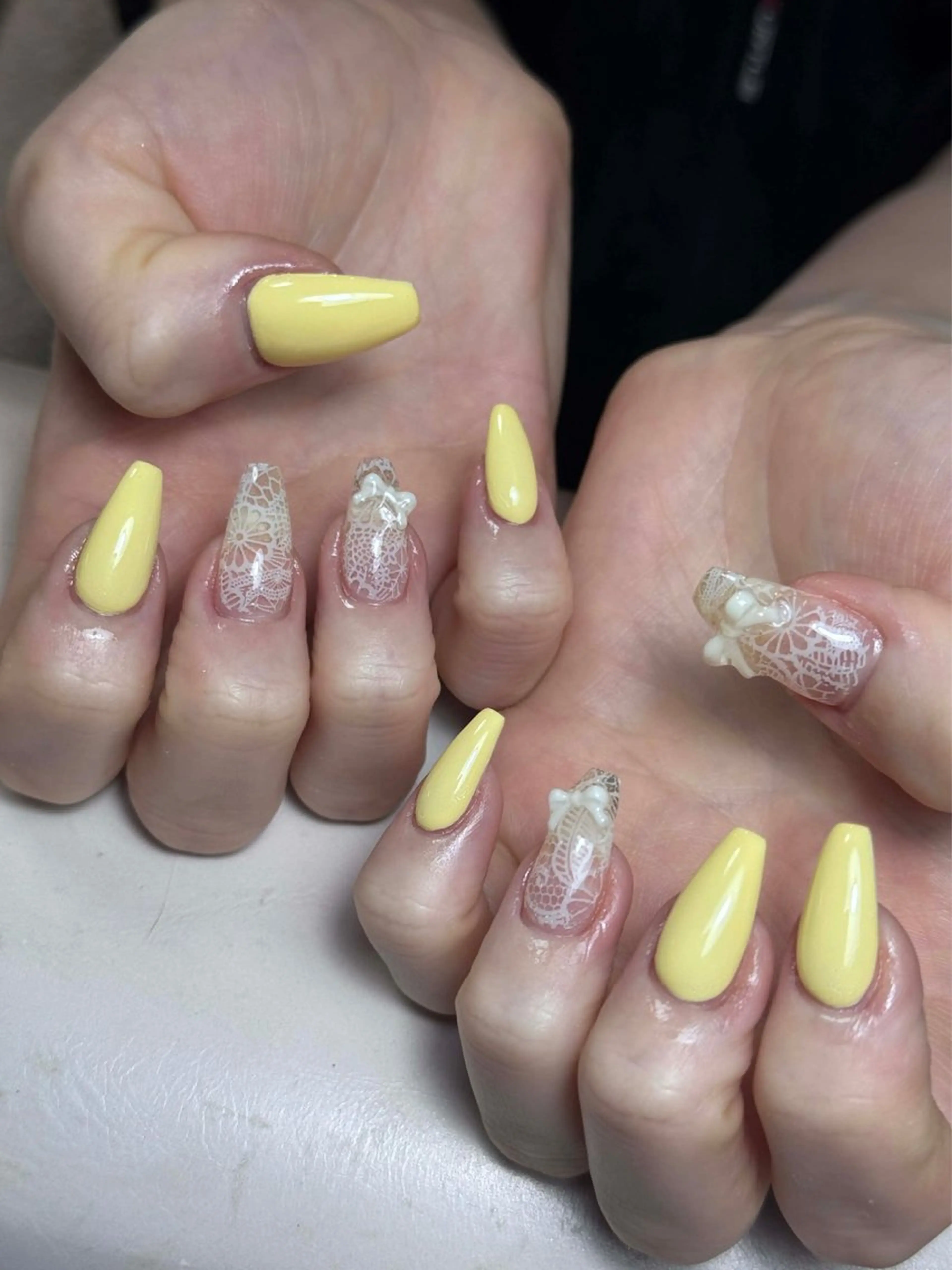 ネイル フレンチネイル ジェルネイル ガーリー 韓国ネイル ロングネイル ハンドネイル NieNail Nezukoのネイルデザイン