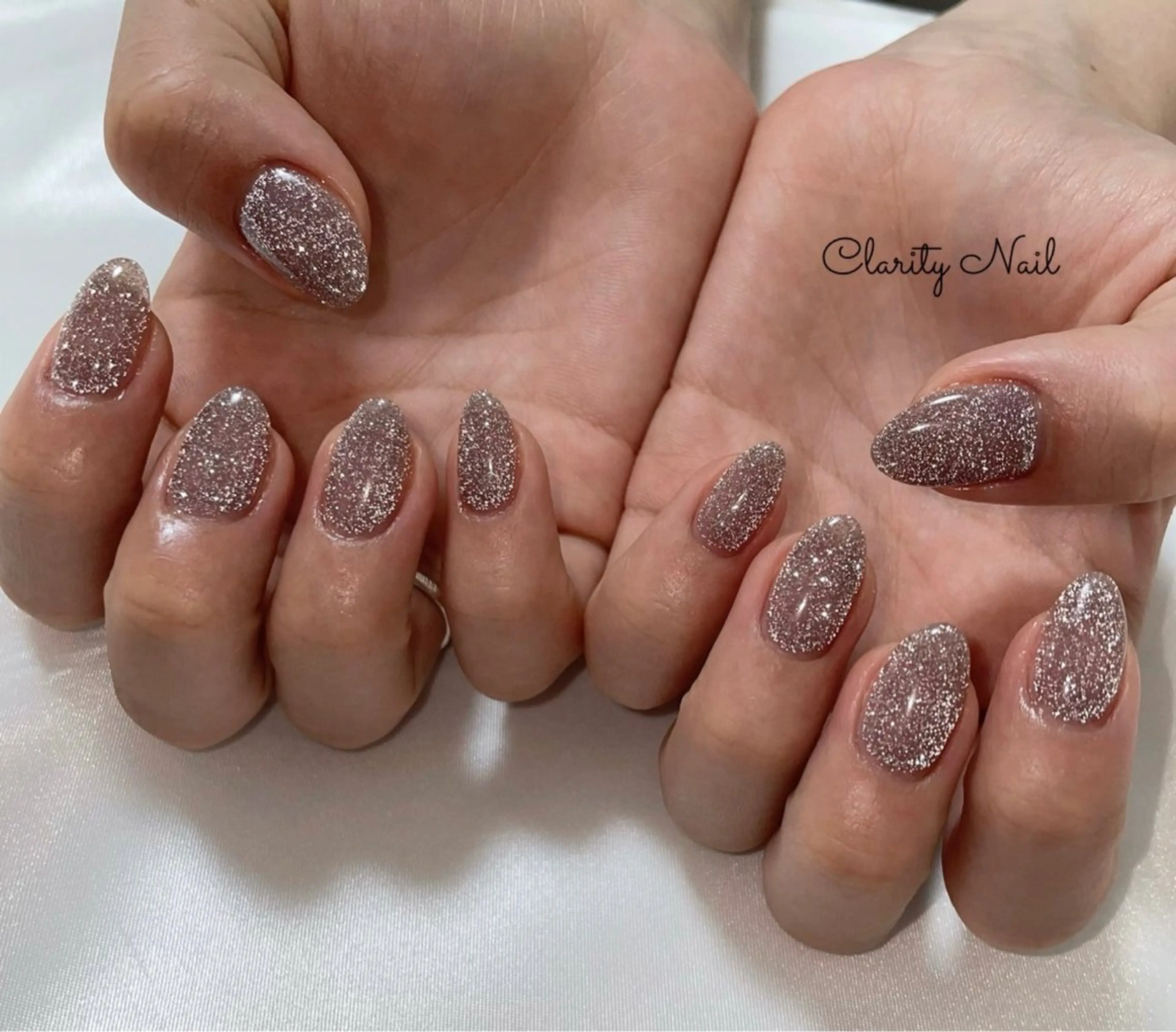 ネイル フラッシュネイル ラメ(グリッター) ワンカラーネイル ハンドネイル Clarity Nailのネイルデザイン