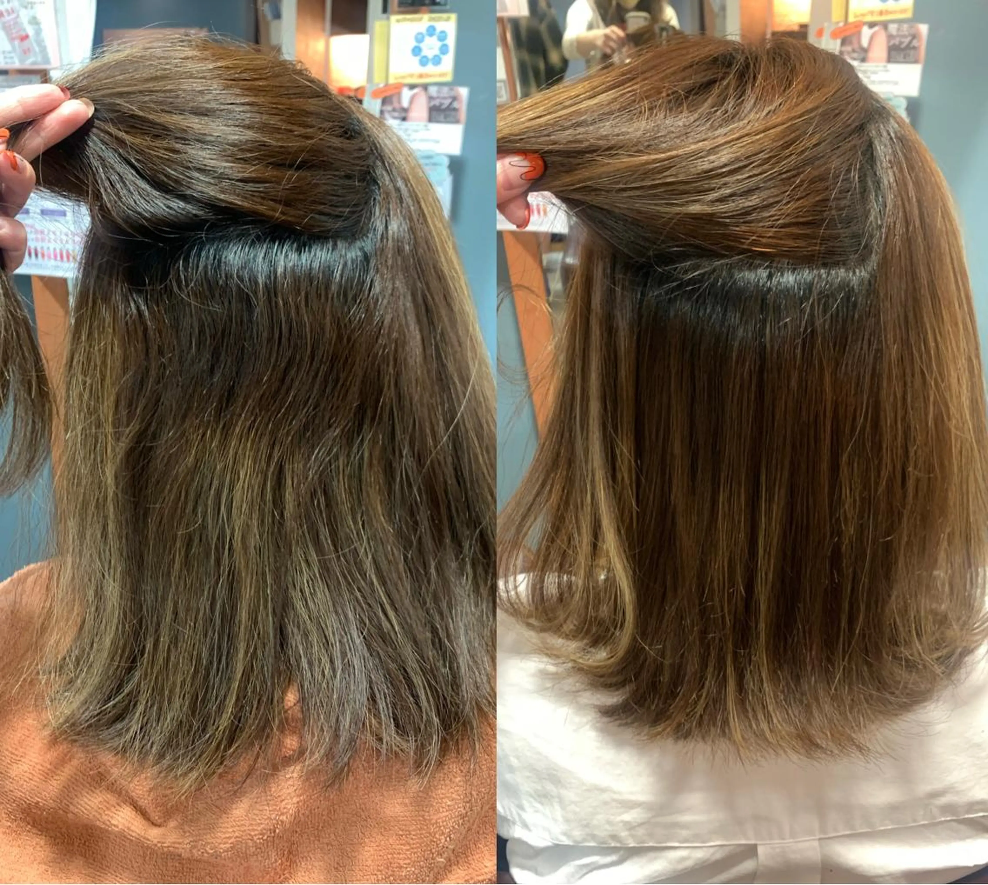 ミディアム くせ毛 縮毛矯正 傷ませない縮毛矯正／ 吉岡 美江のヘアスタイル