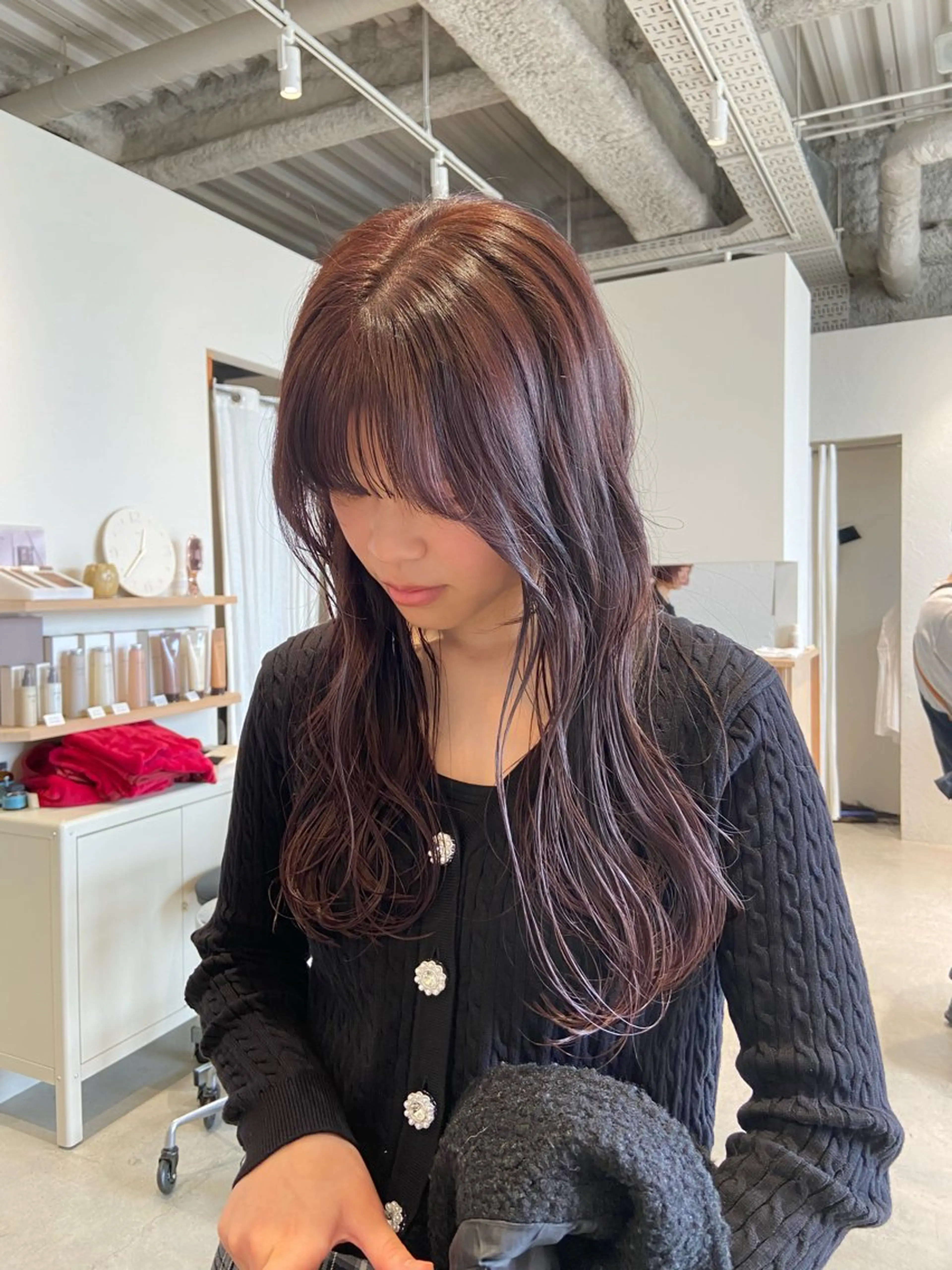 ロング カット ヘアカラー トリートメント 石川 瑠琉のヘアスタイル