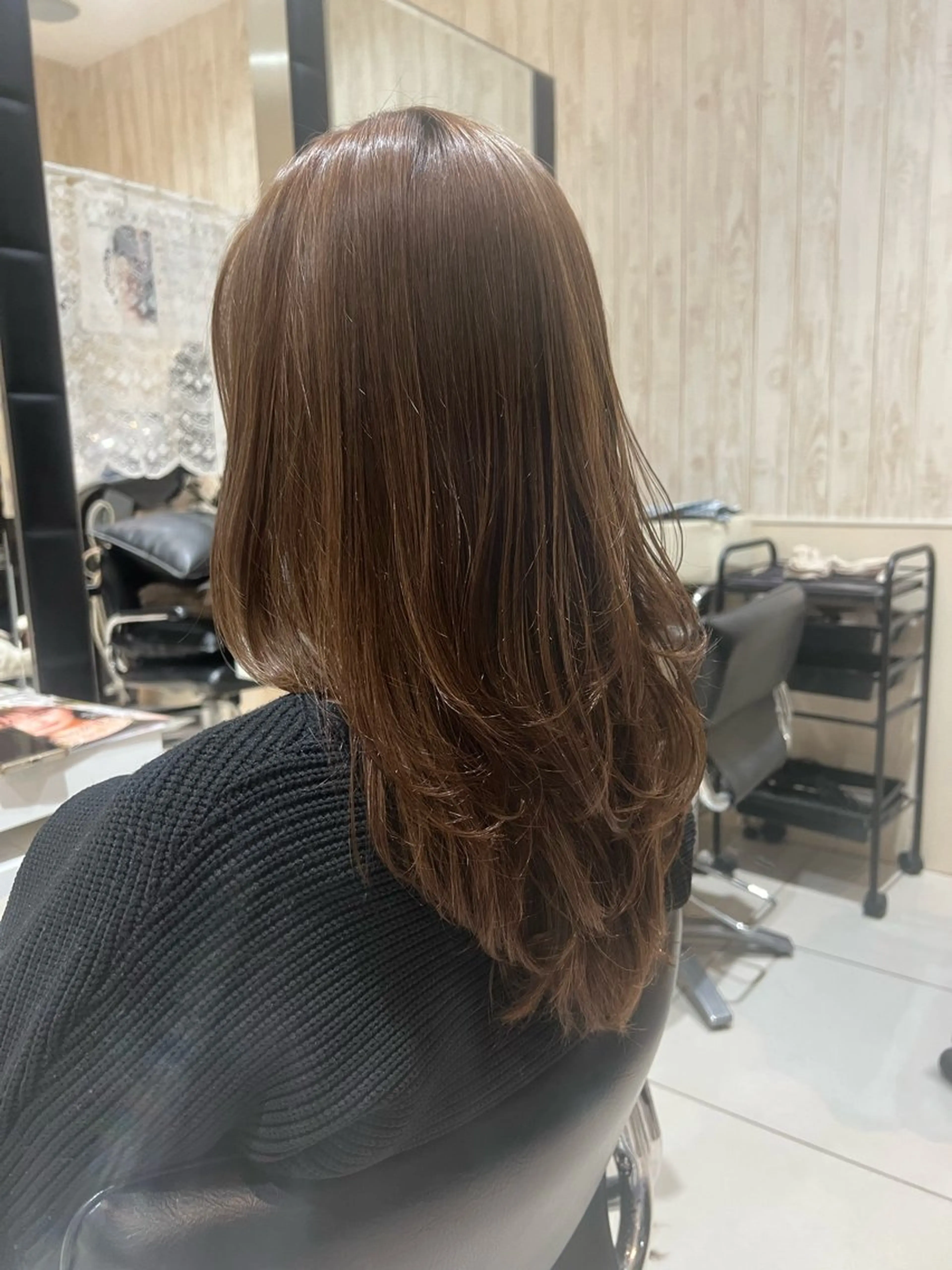 ロング パーマ レイヤーカット QUATRO ほたかのヘアスタイル