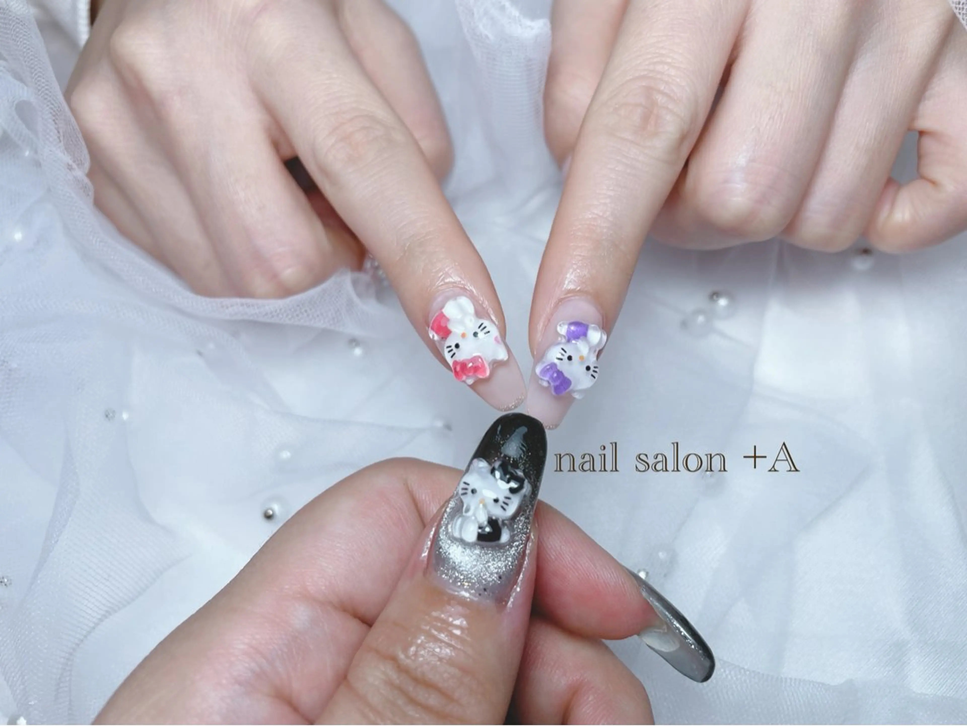 ロング ハンドネイル Nail Salon +Aのネイルデザイン
