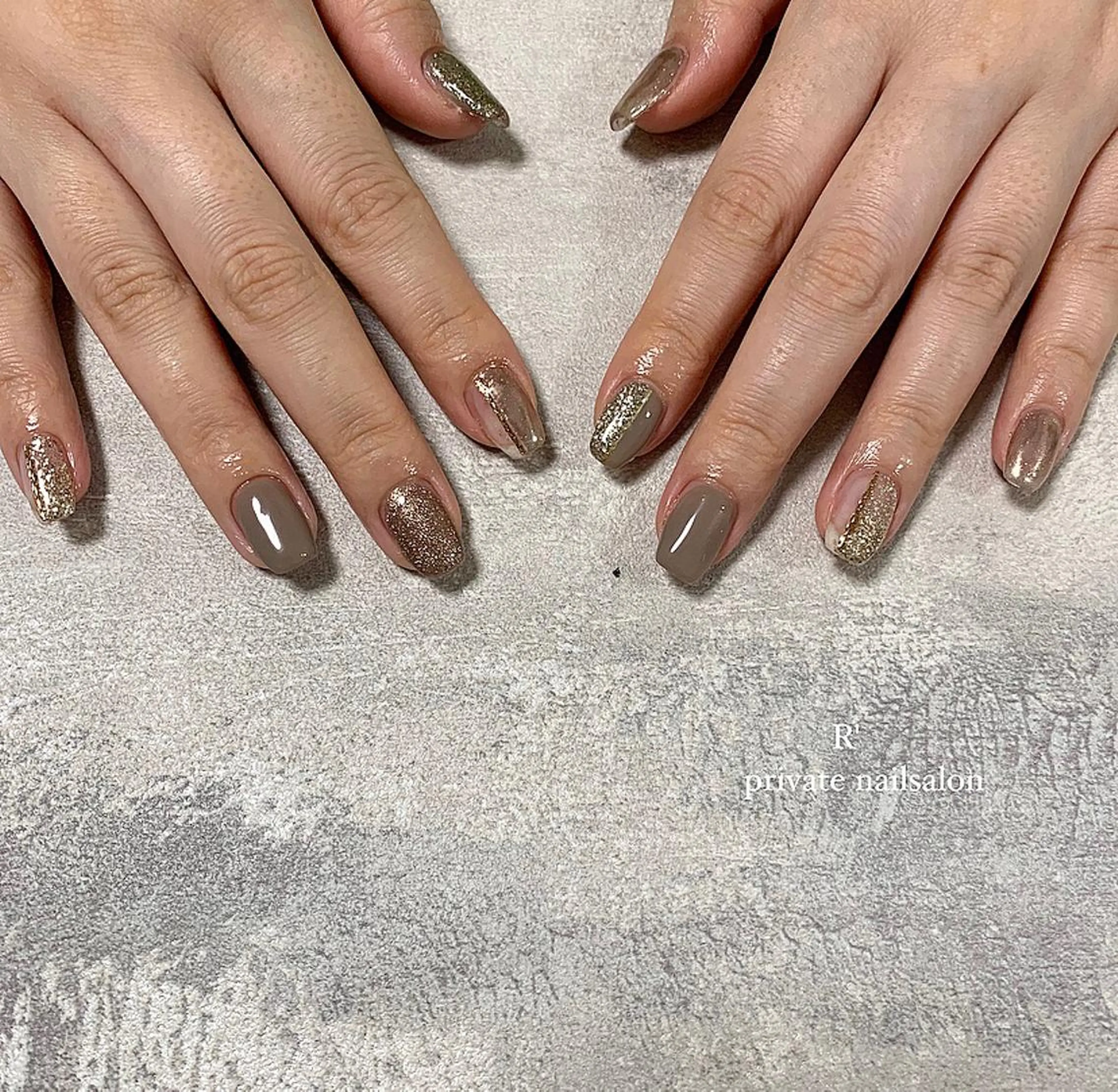 ネイル おそろいネイル Bersinar nail(rina)のネイルデザイン