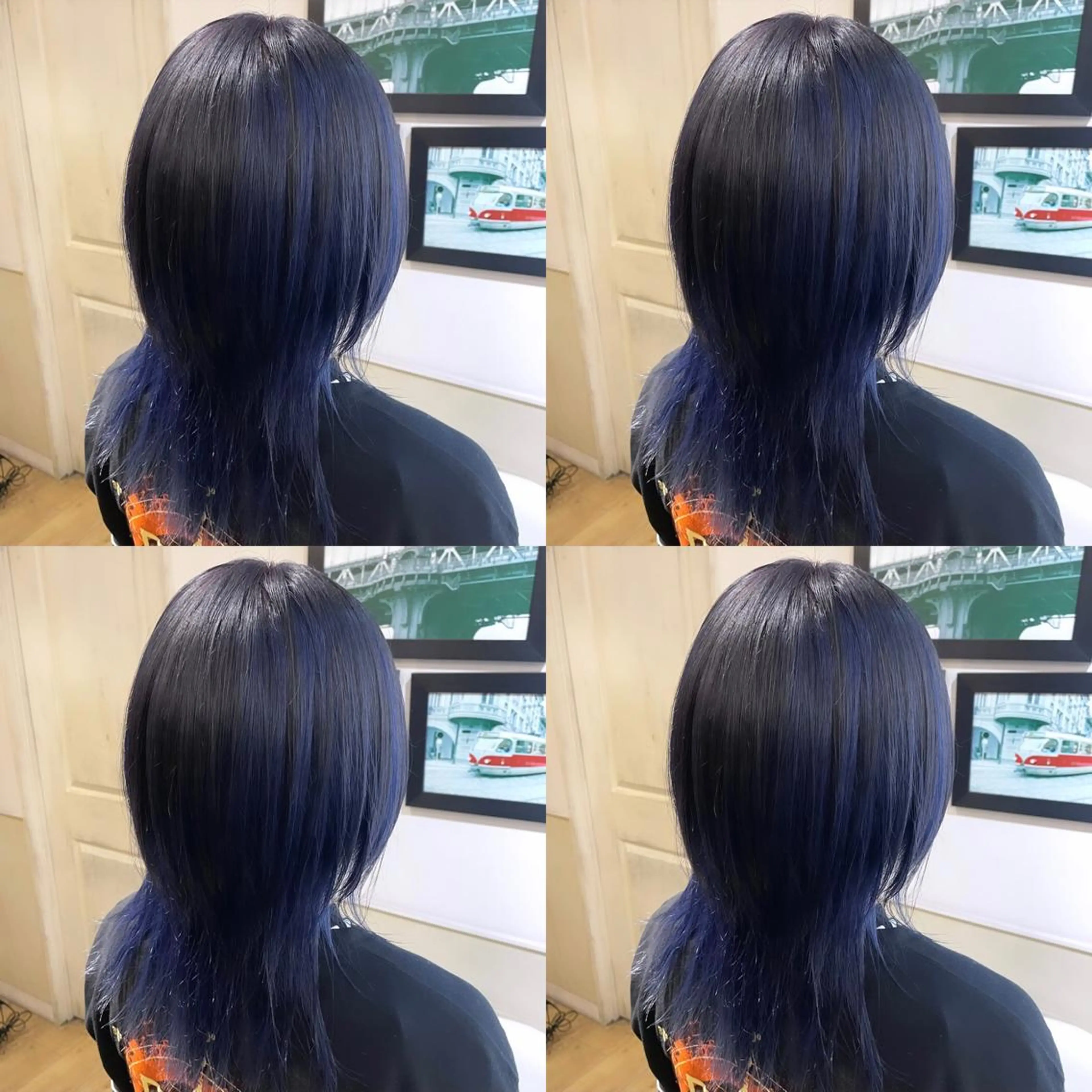 ミディアム カラー 黒髪 ネイビーカラー 🌟トップデザイナー 高橋🌟のヘアスタイル