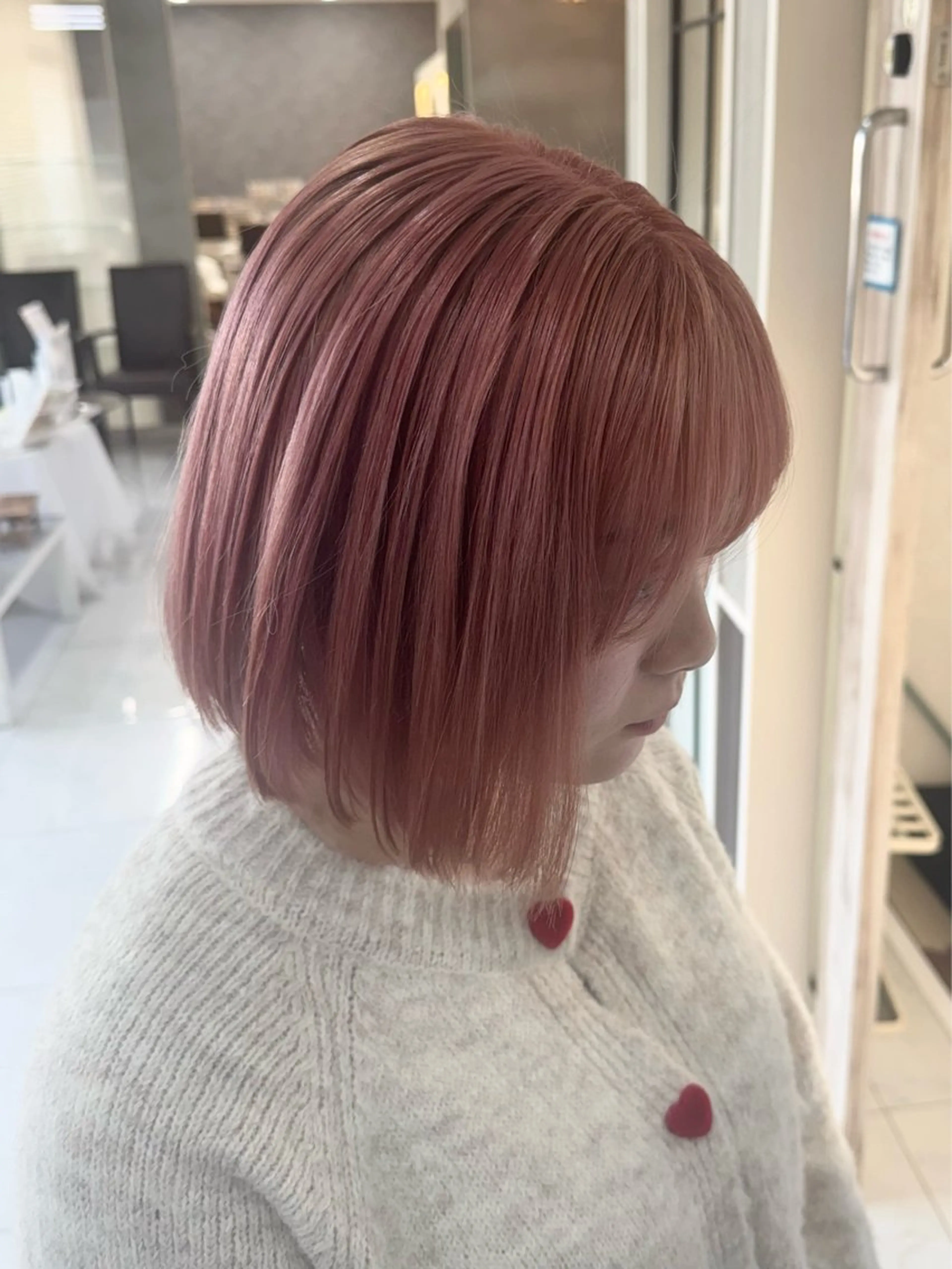 ミディアム カラー ベージュカラー ブリーチ ケアブリーチ ピンクカラー ピンクベージュ グランデュール焼津 SEIRYU🐉のヘアスタイル