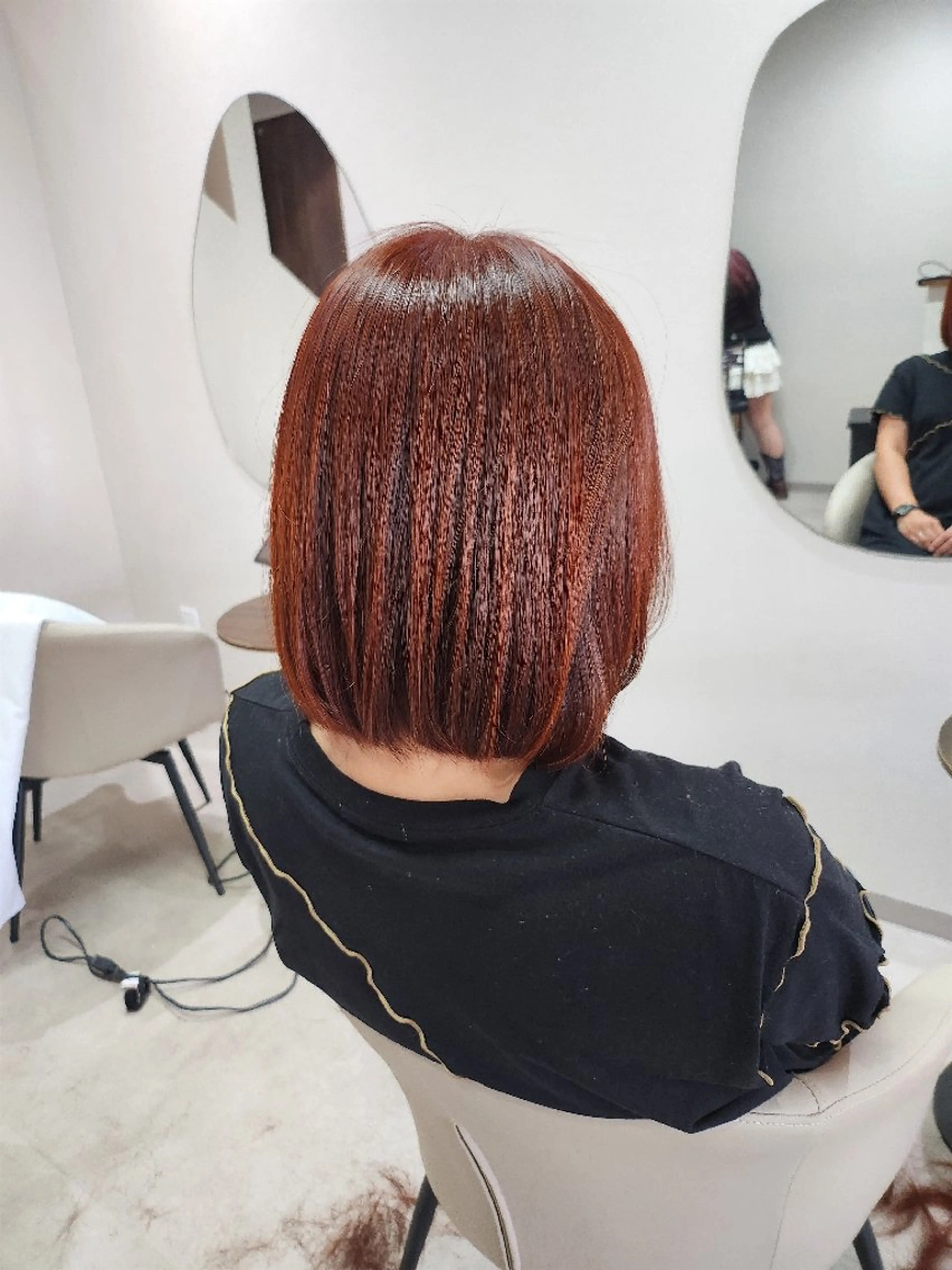 ミディアム オレンジブラウン 金田 拓也のヘアスタイル