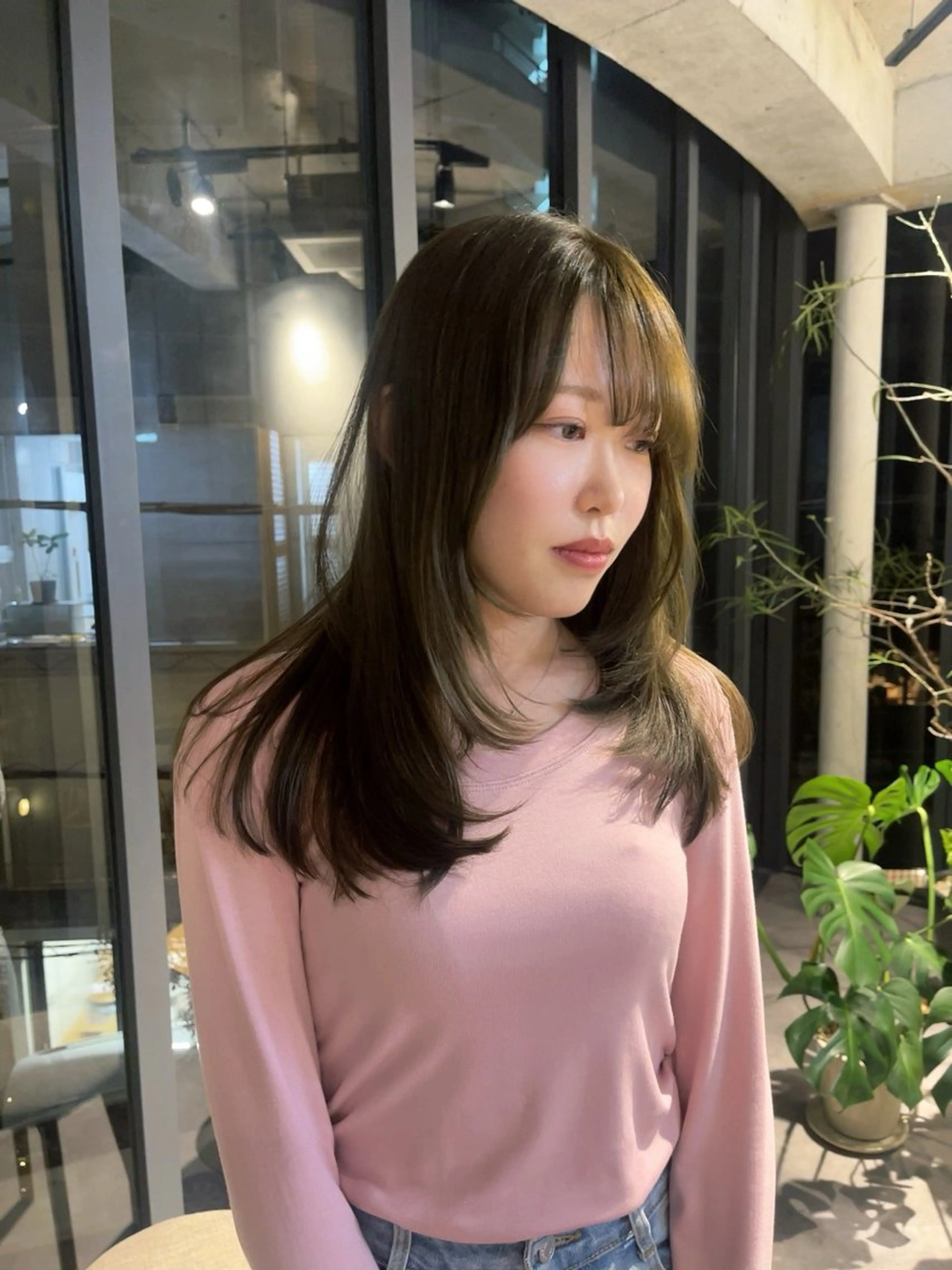 セミロング カラー レイヤー/コテ巻き風 kanohaのヘアスタイル