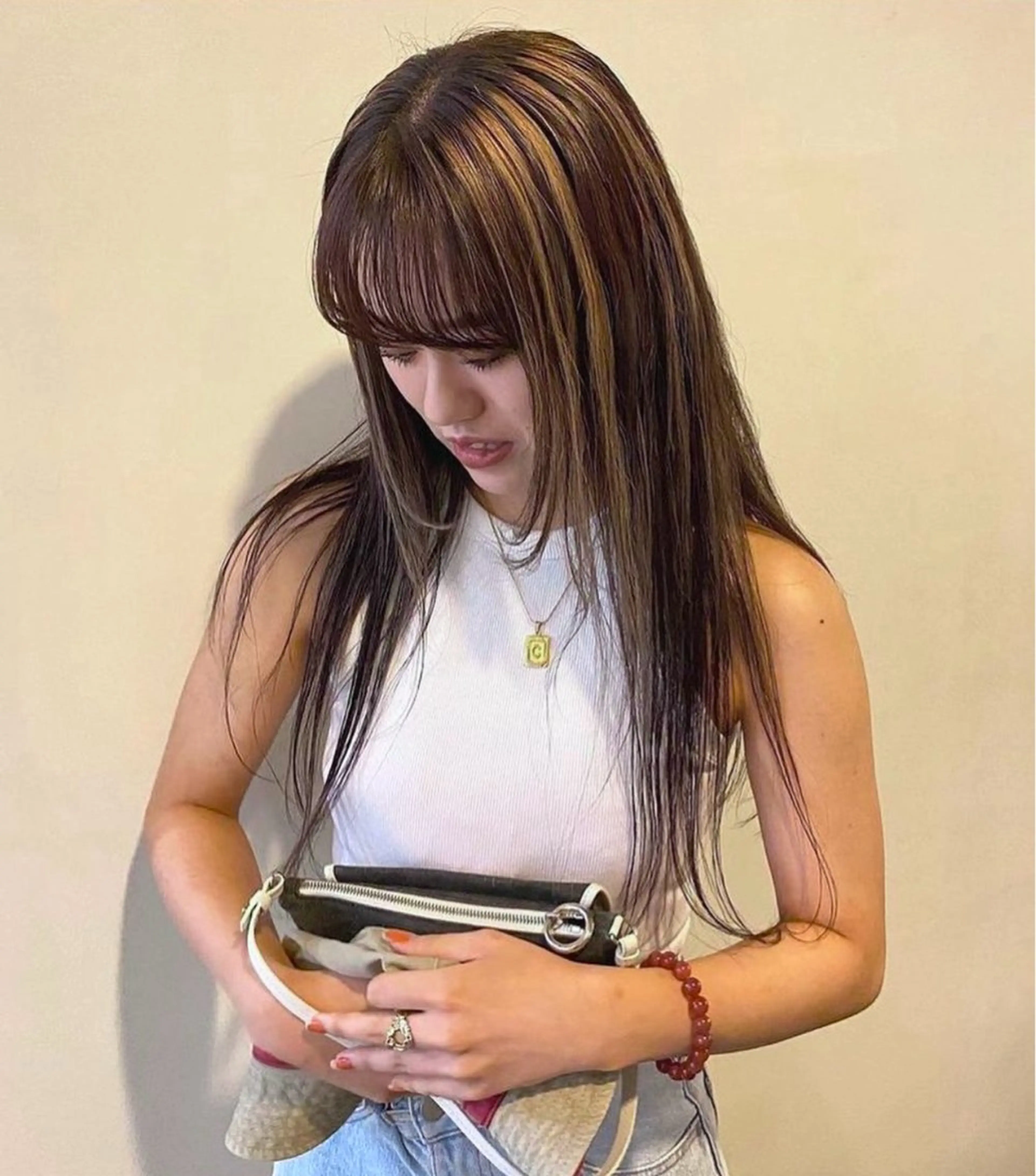 ロング カラー abe yuikaのヘアスタイル