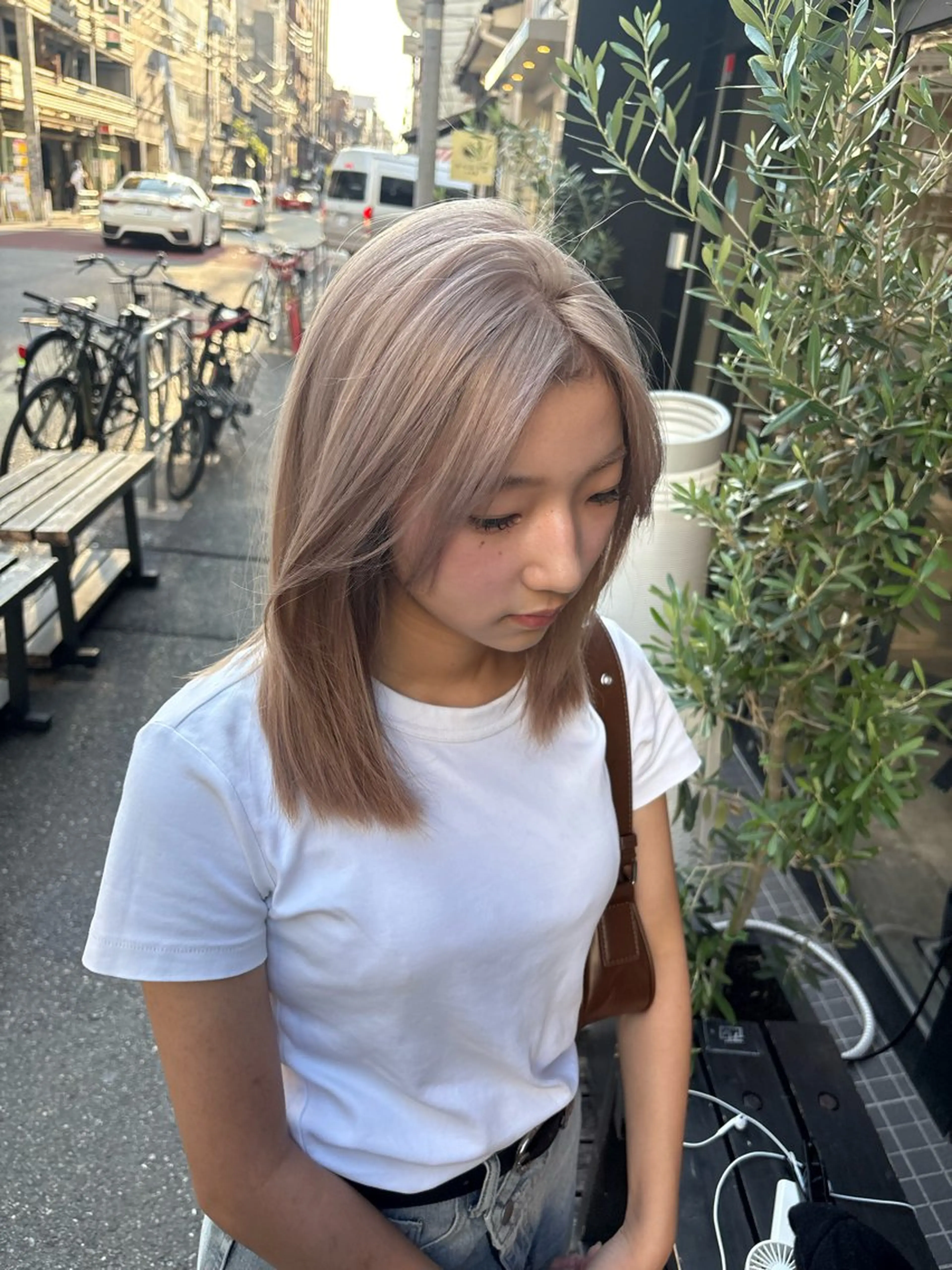 ミディアム 髪質改善×縮毛矯正 ×艶カラーNAOのヘアスタイル