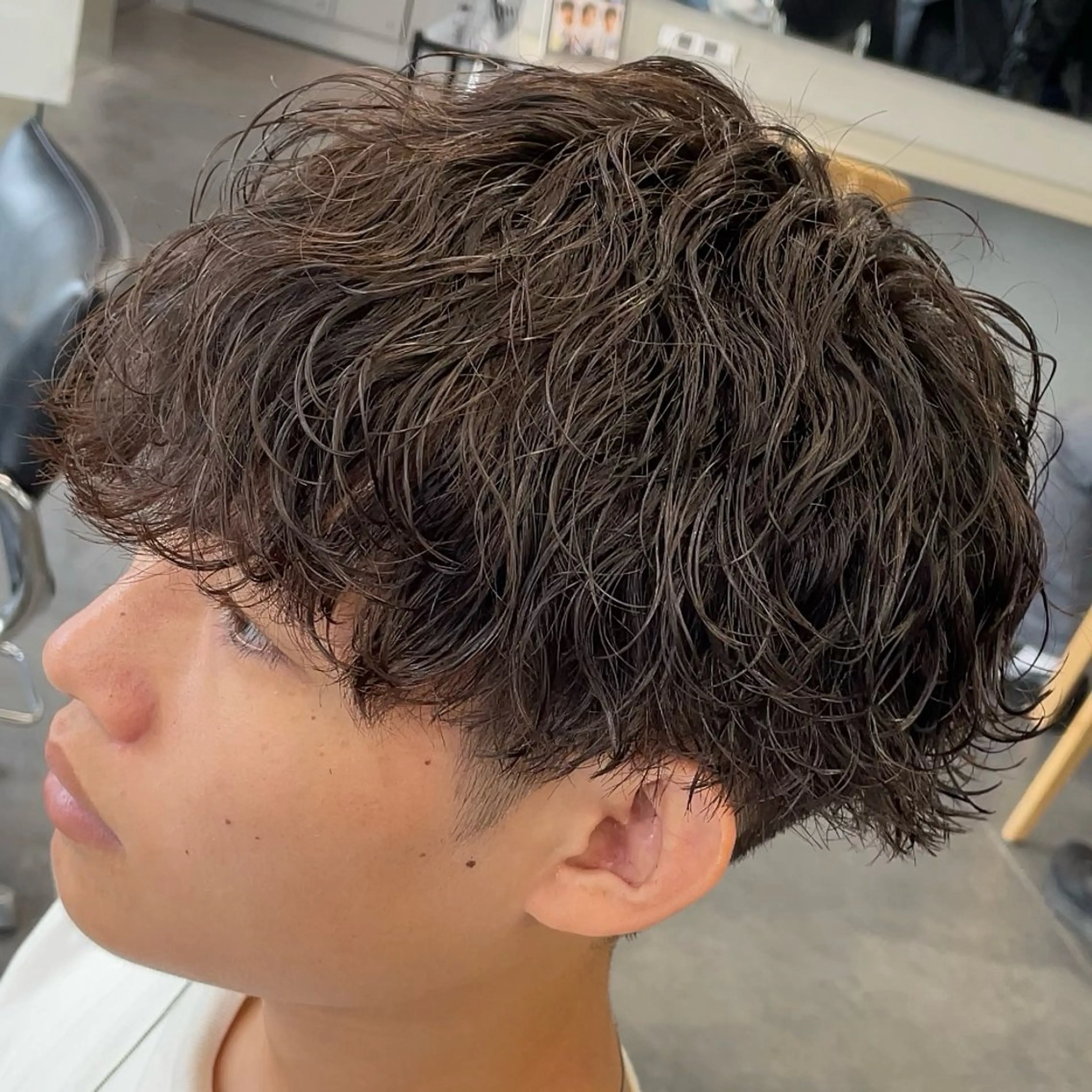 ミディアム パーマ ヘアアレンジ メンズ fifth 石川 凪のヘアスタイル