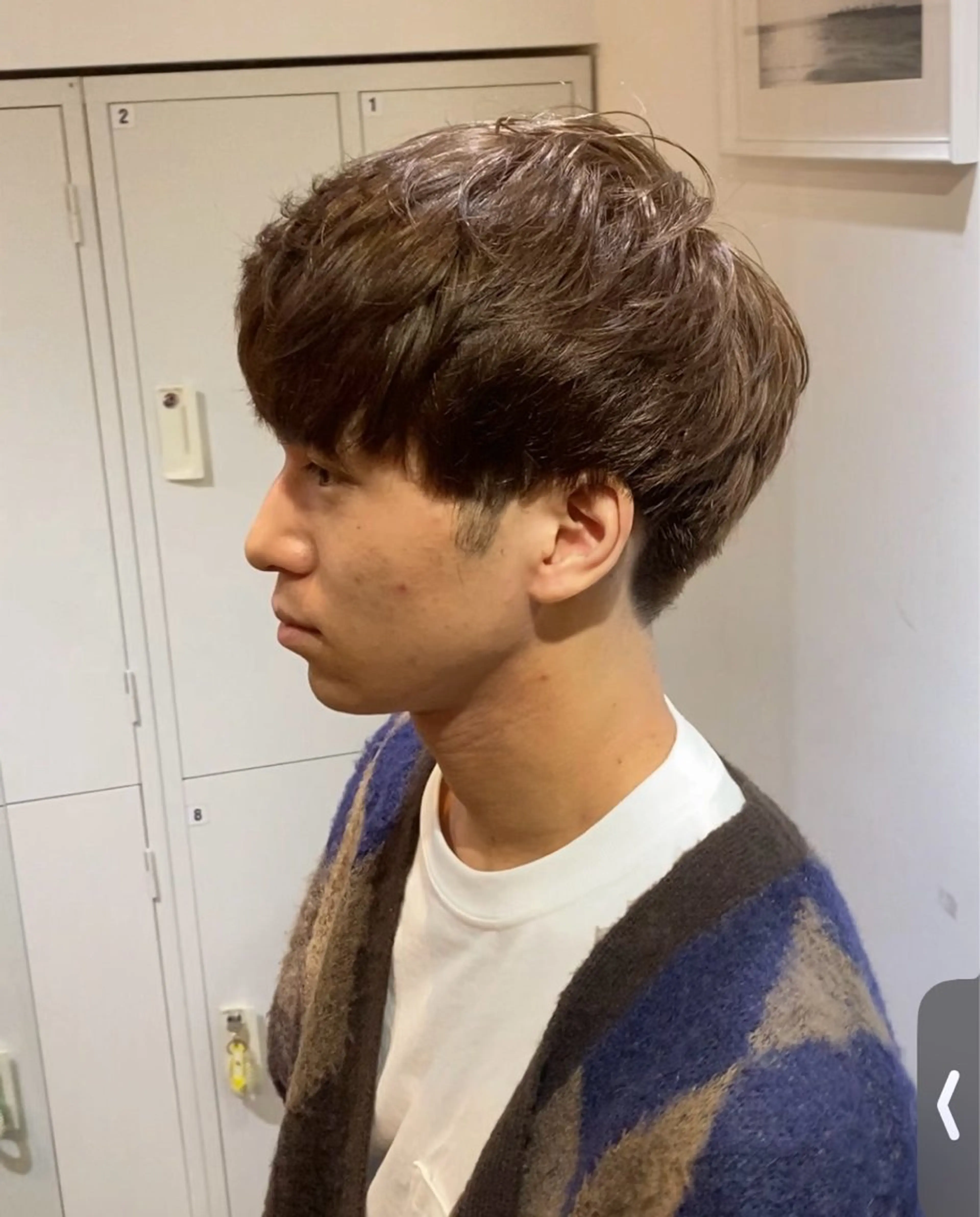 ミディアム カラー パーマ メンズ 韓国🇰🇷メンズ パーマクメユウキのヘアスタイル