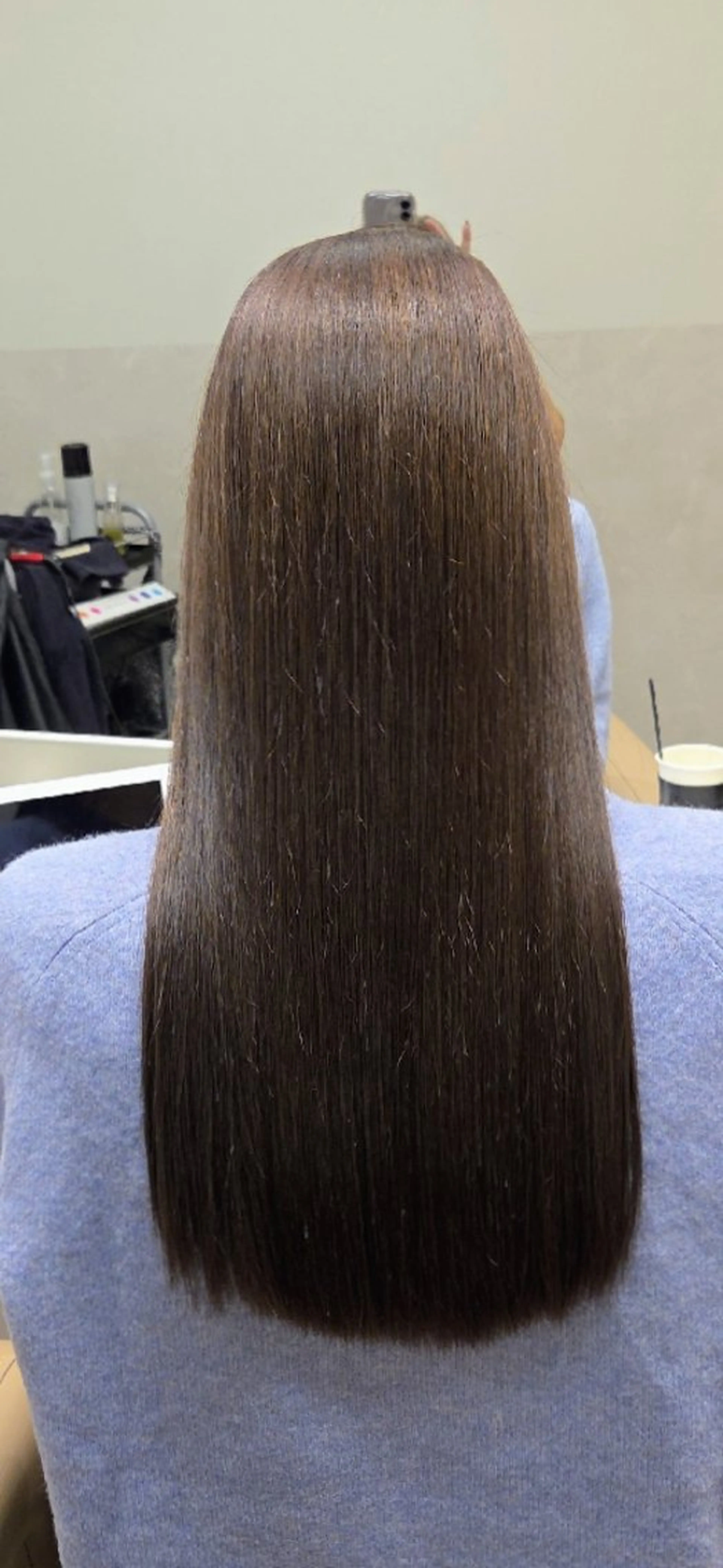 ロング パーマ カラー ケアカラー 髪質改善 池間 ひとみのヘアスタイル