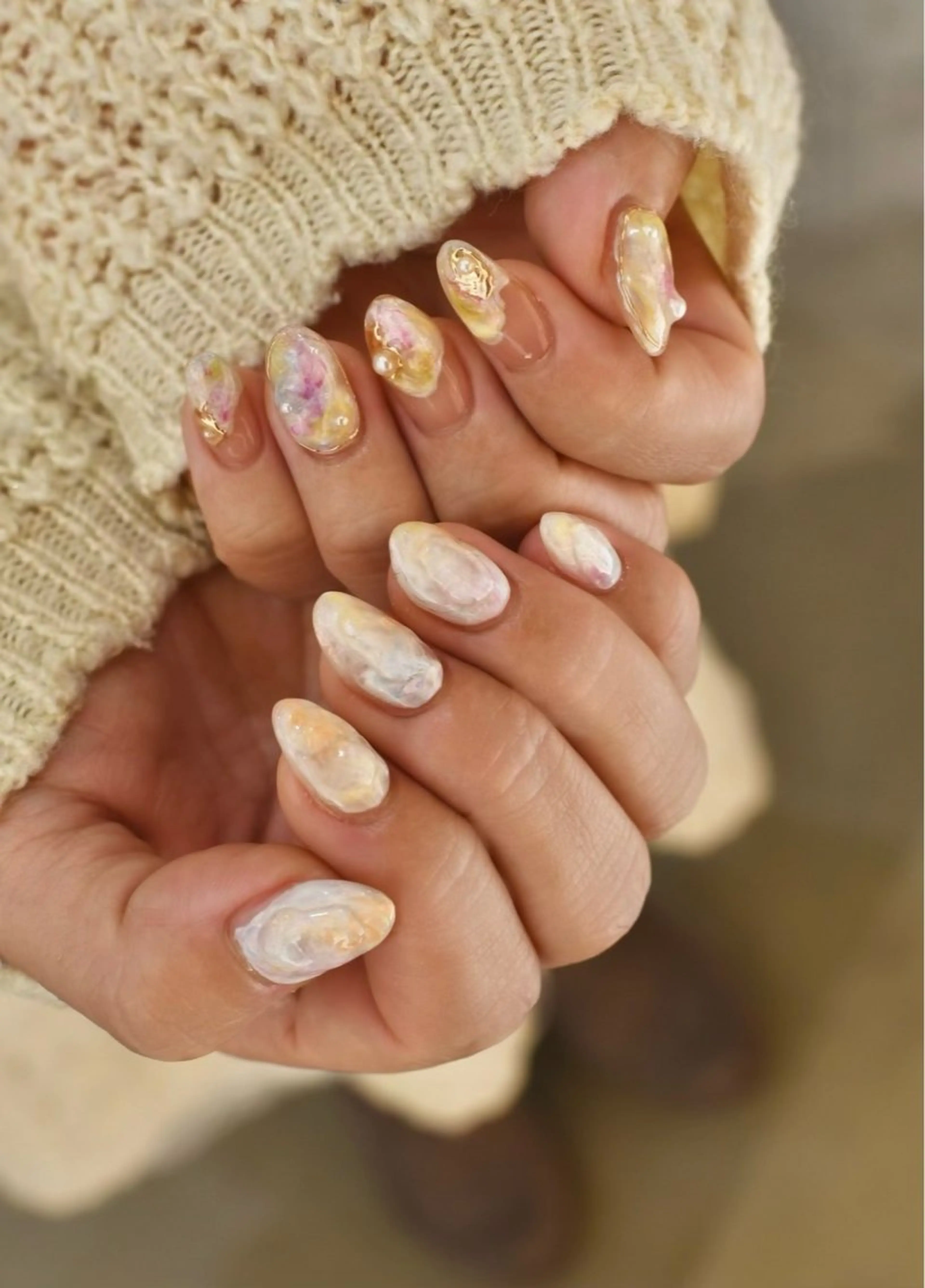 ネイル ニュアンスネイル ハンドネイル ハンドケア nuu栄 ユキ / 大人ニュアンスのネイルデザイン