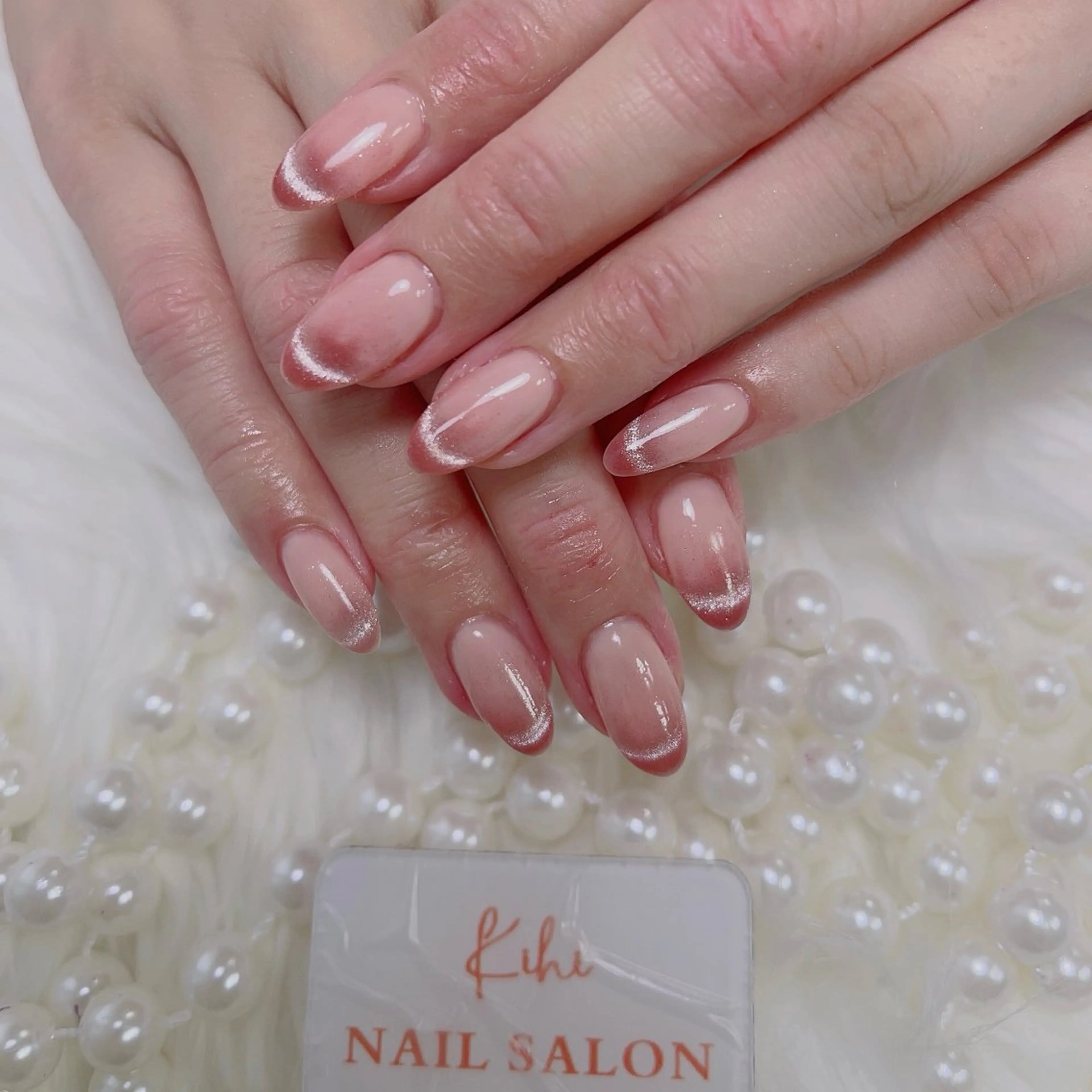 ネイル アートネイル フレンチネイル ジェルネイル グラデーション 韓国ネイル ハンドネイル 小林 あゆみのネイルデザイン