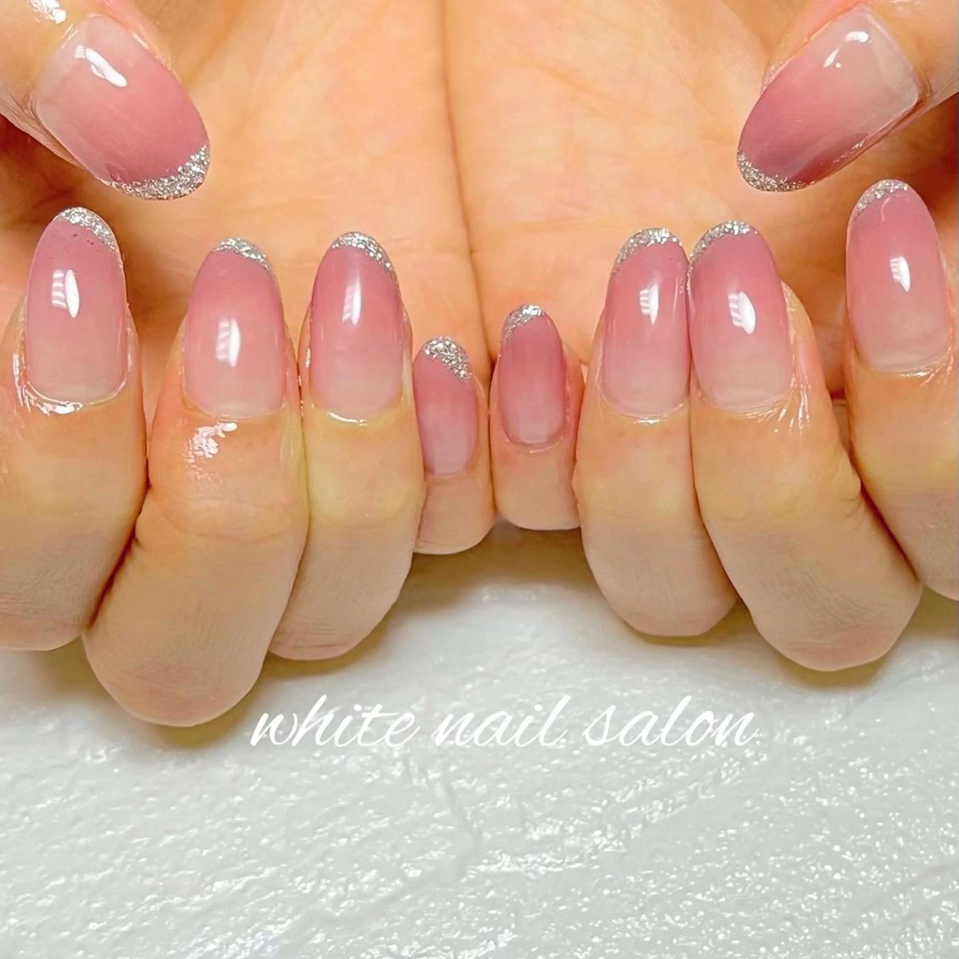 ネイル フットネイル ジェルネイル ハードジェル ラメ(グリッター) 持ち込み ハンドネイル white nail salonのネイルデザイン