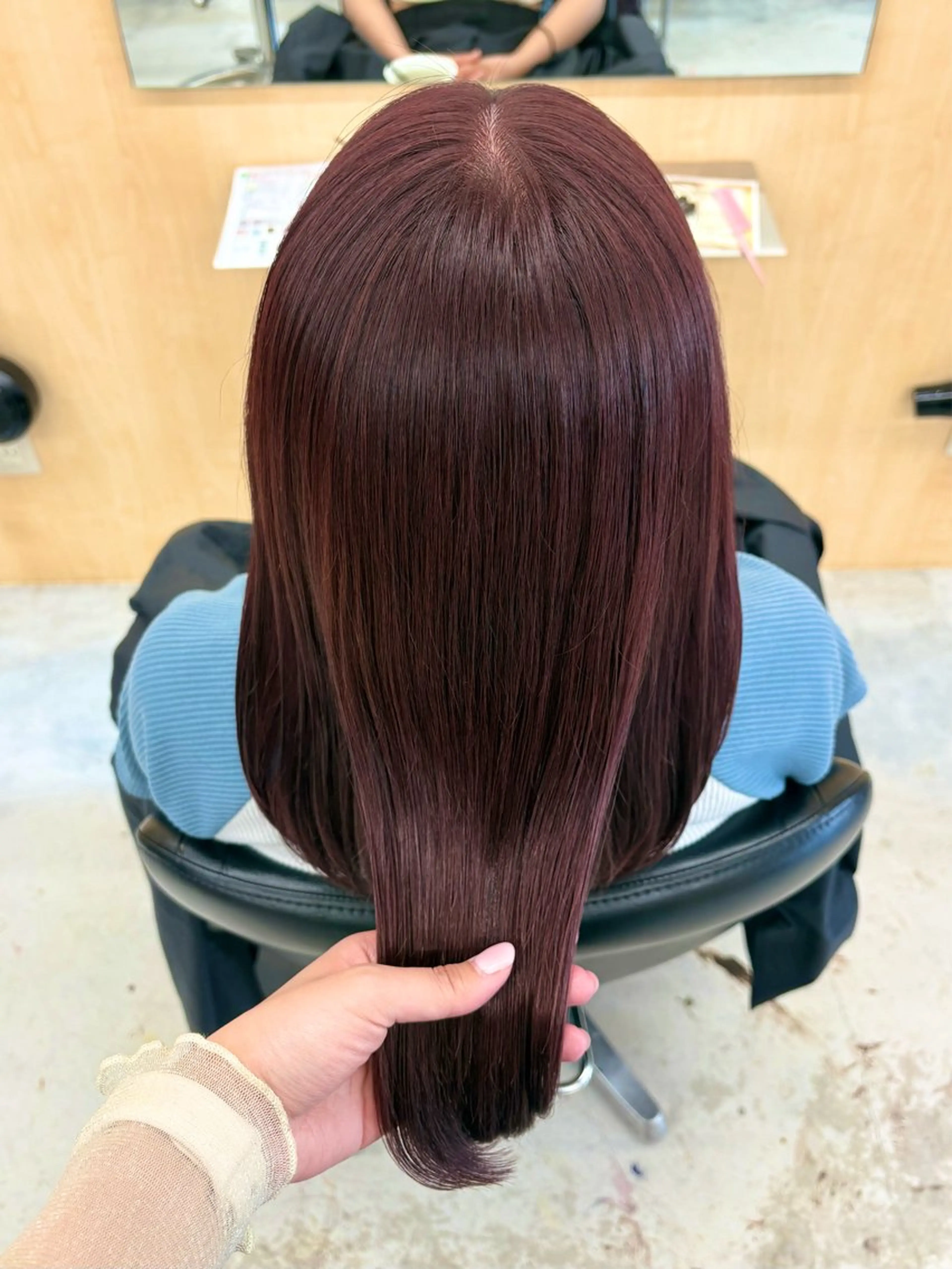 ロング ピンクラベンダー ヘアカラー 韓国レイヤー/暖色 カラー/KOTONEのヘアスタイル