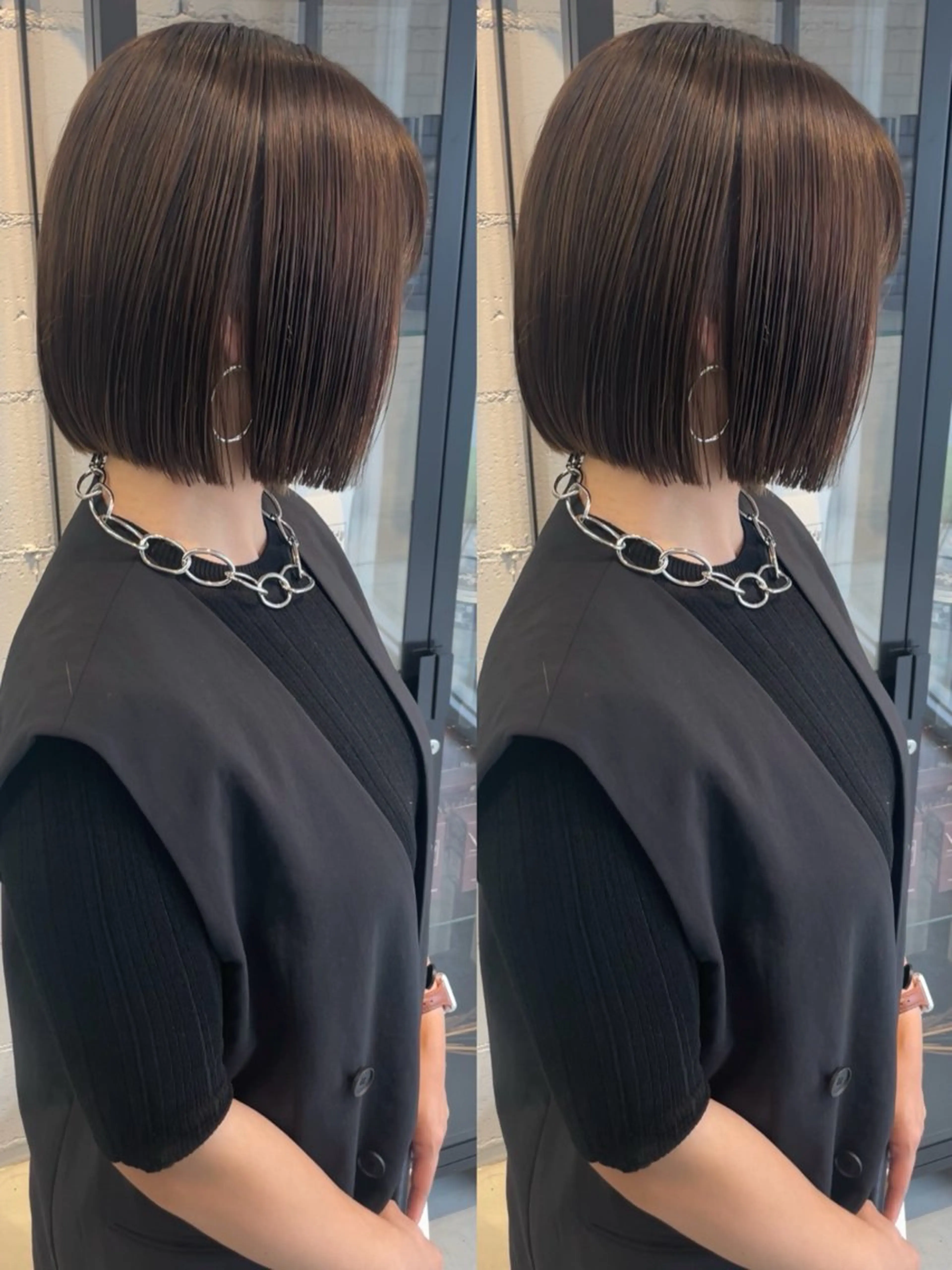 ショート ボブ カット 縮毛矯正 mua 鳳のヘアスタイル