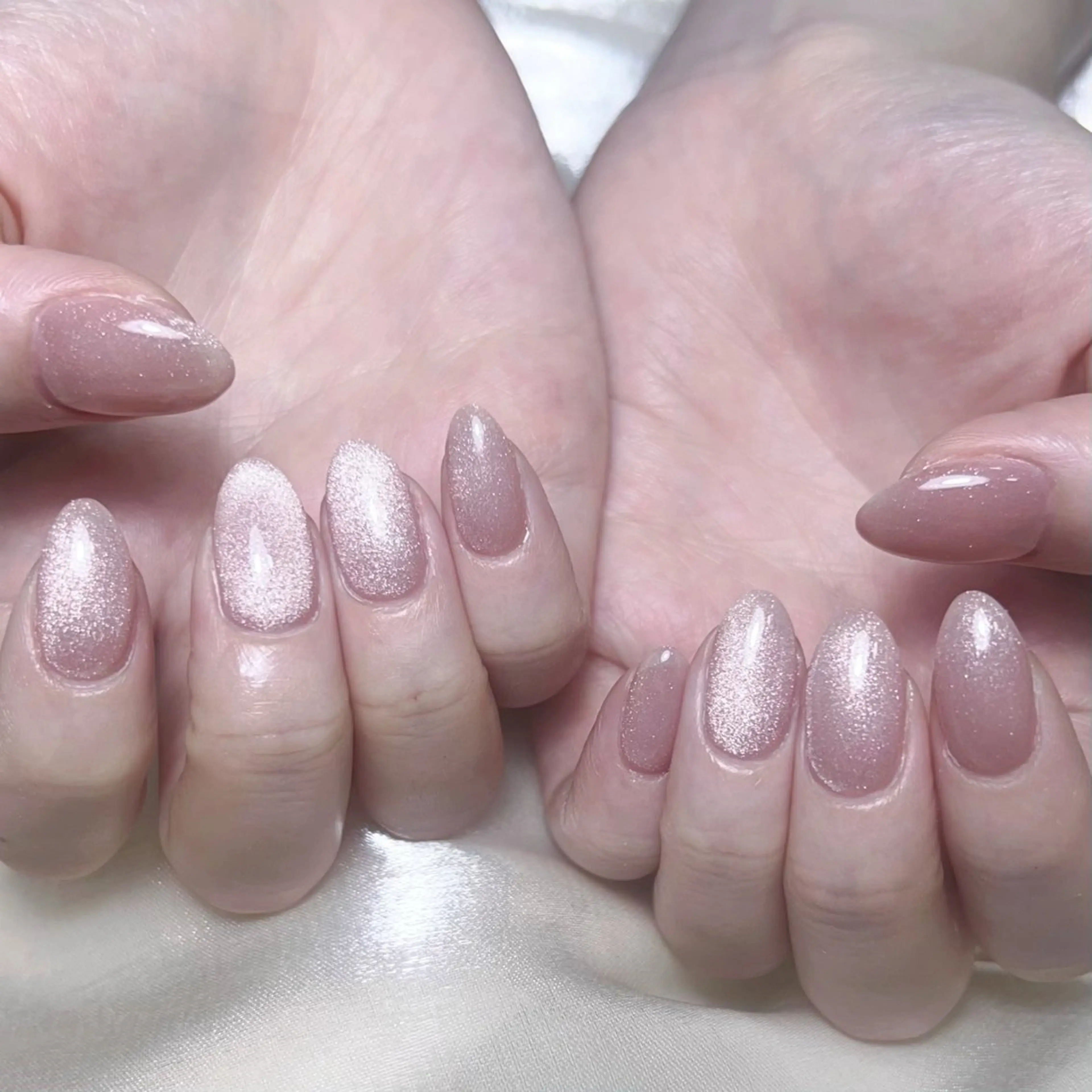 メンズ ネイル メンズ韓国風 アートネイル オーロラネイル ガーリー キラキラネイル ハンドネイル Nail salon 木にいるのネイルデザイン