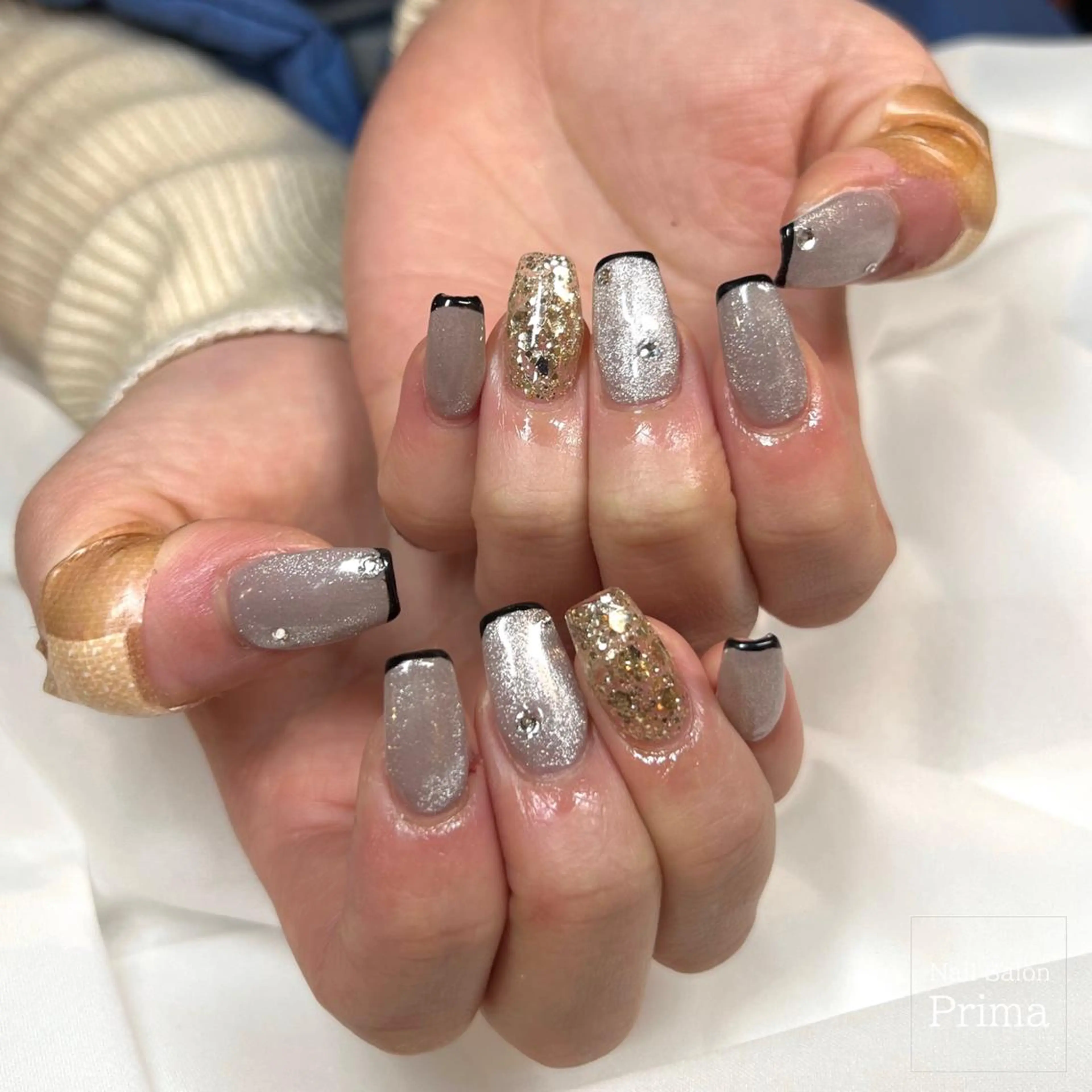 セミロング ネイル 長さ出し SalonPrima Nail & Eyeのネイルデザイン