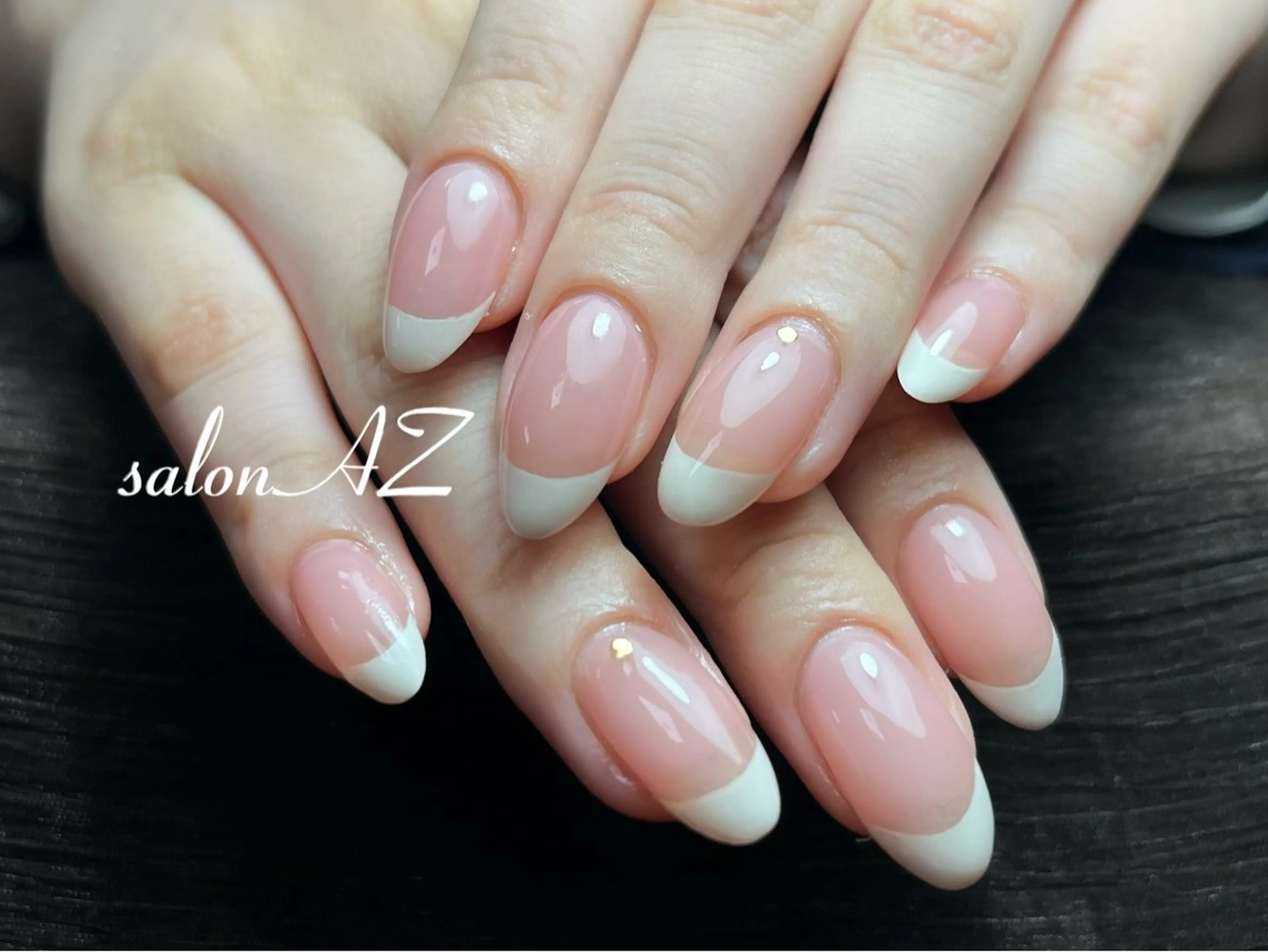 ネイル 桜ネイル 長さ出し フットネイル フレンチネイル ジェルネイル ハンドネイル salon AZのネイルデザイン