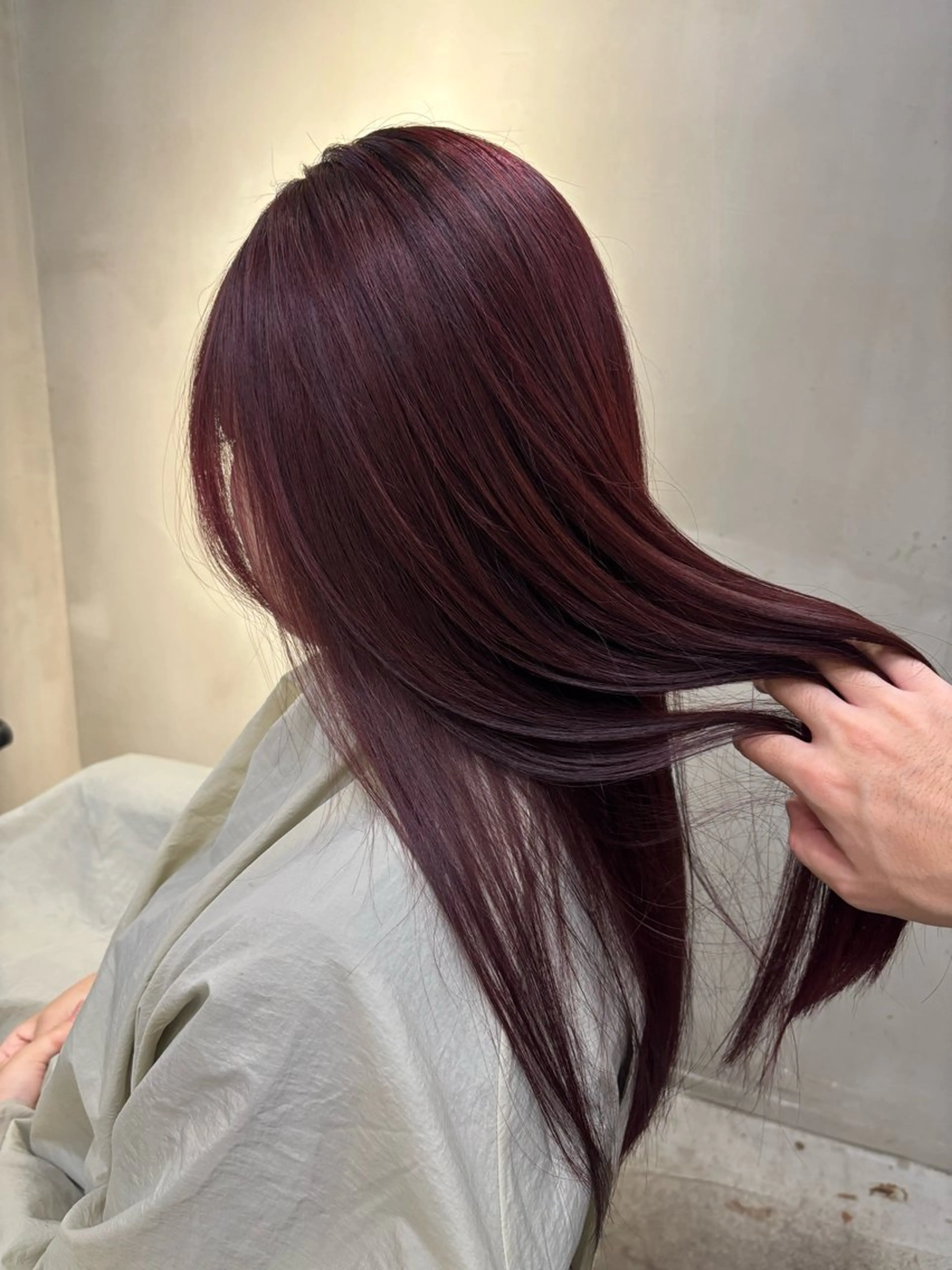 セミロング カラー ボルドーカラー レッドカラー ヘアカラー 中園康 /カラー/ブリーチのヘアスタイル