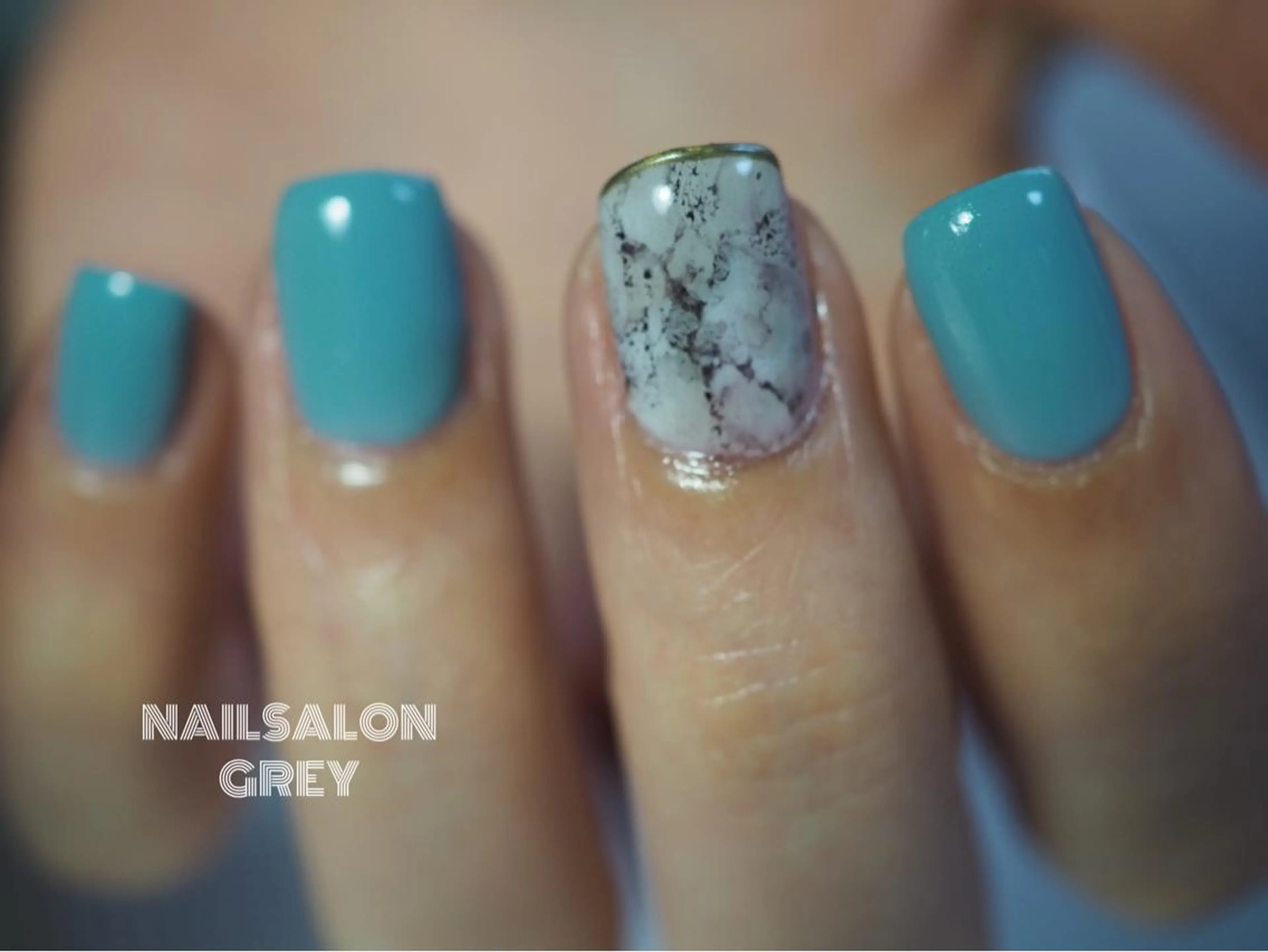 ネイル アートネイル 大理石ネイル(マーブル) 【GREY】 TAIRAのネイルデザイン