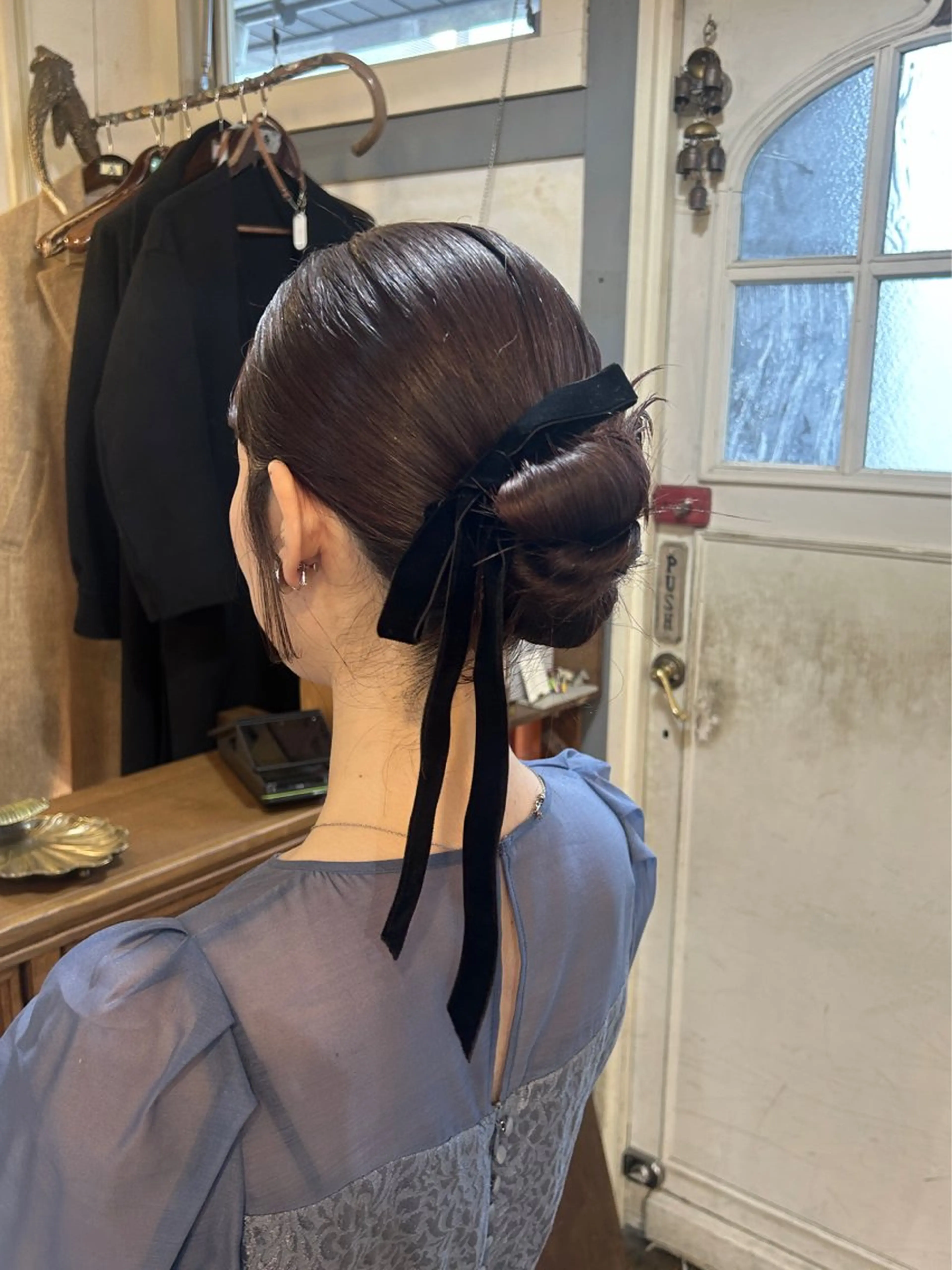 セミロング ヘアアレンジ ヘアセット 清水千優/パーマ/透 明感カラー/メンズのヘアスタイル