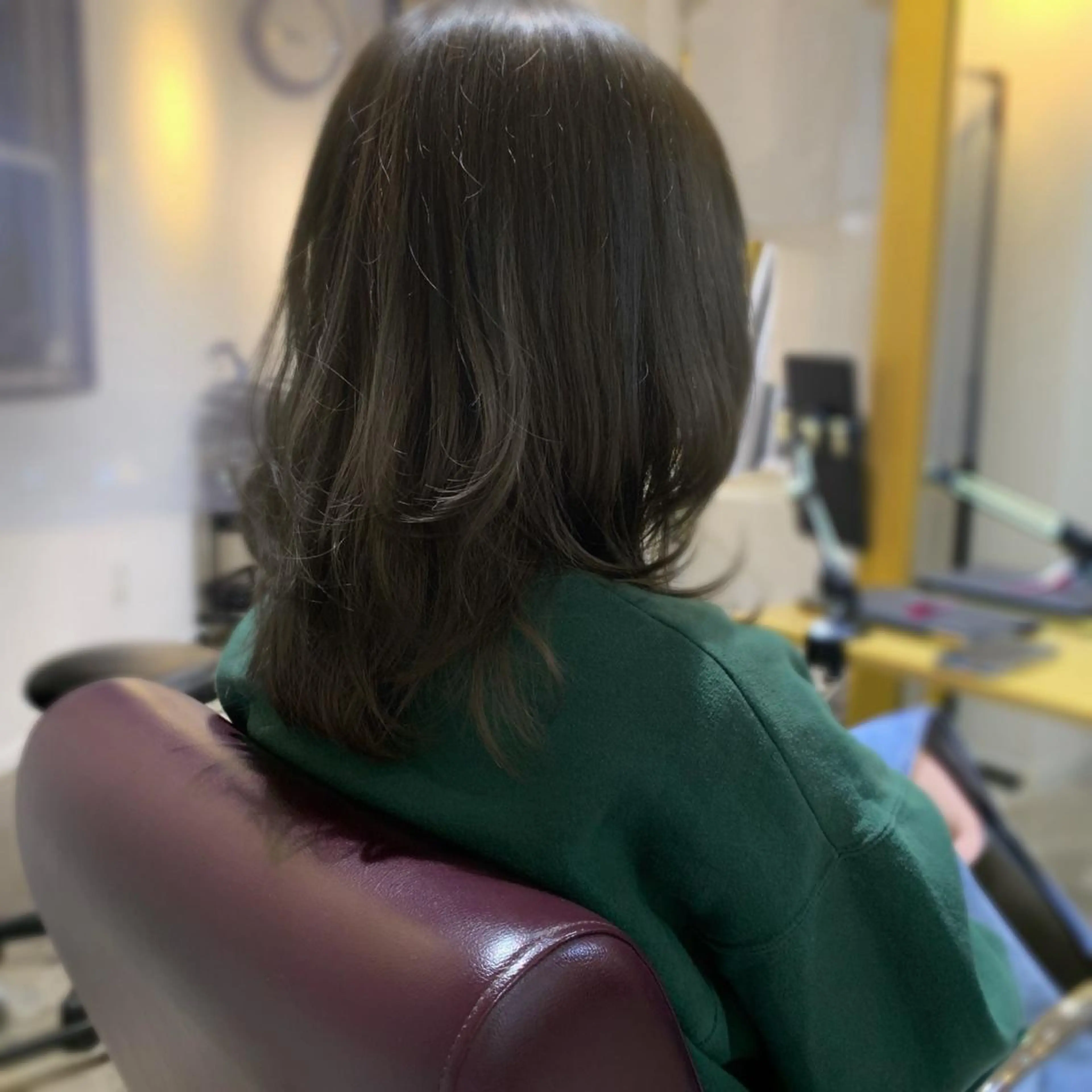 セミロング アッシュ ヘアカラー 心斎橋/レイヤー/ 艶カラー💖Sakiのヘアスタイル