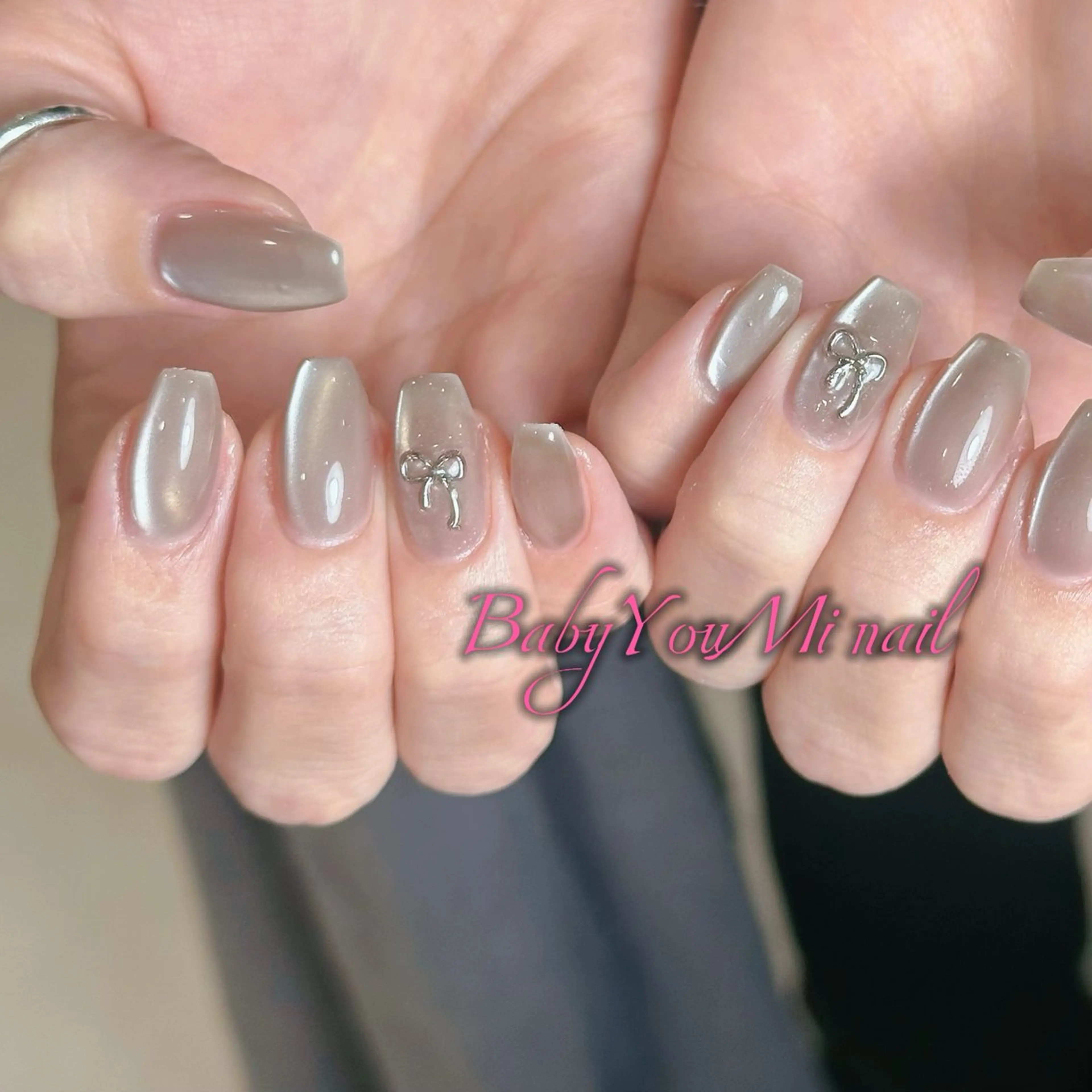 ネイル オーロラネイル 成人式 フットネイル フレンチネイル ジェルネイル ハンドネイル Oomiya 服部のネイルデザイン