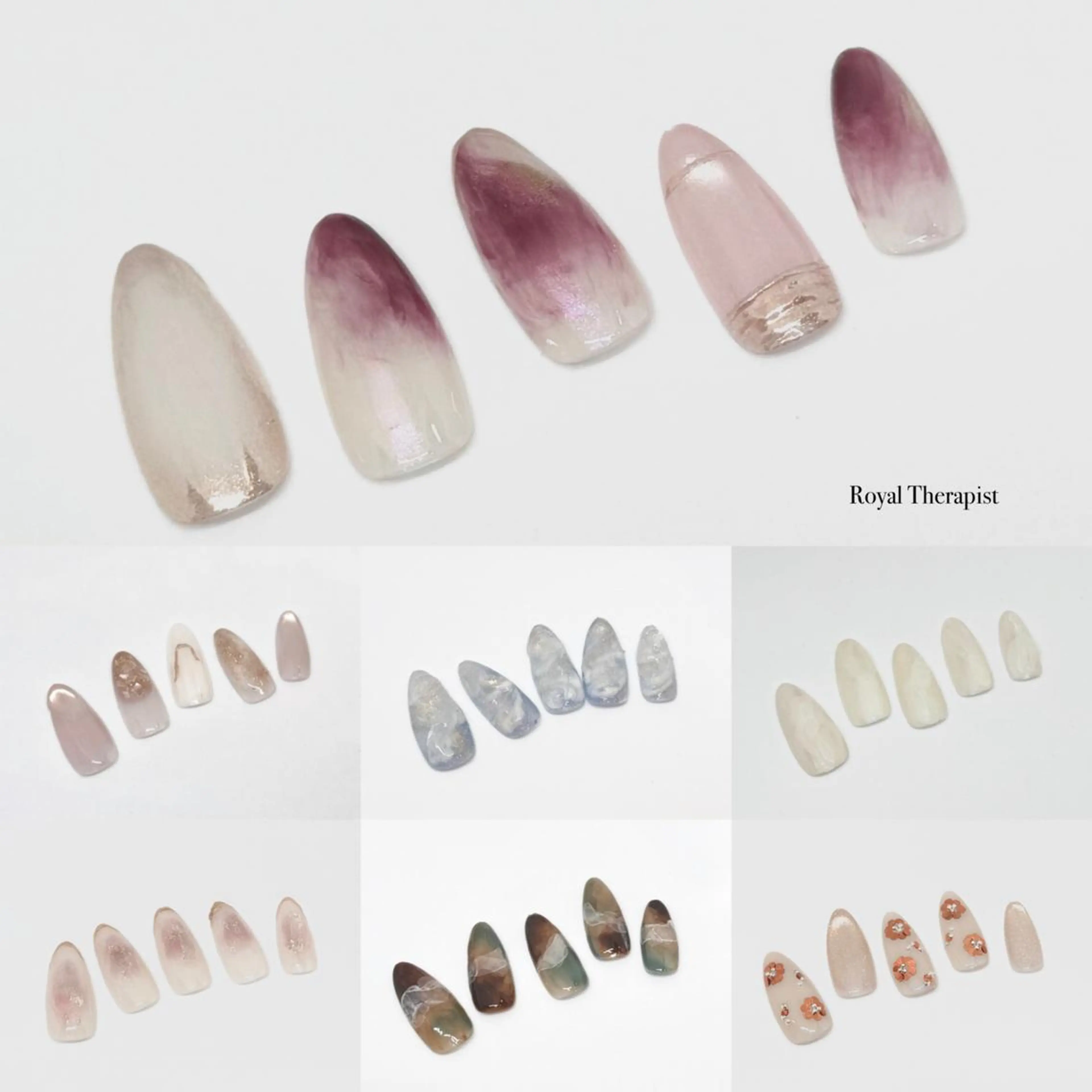 ネイル 長さ出し フラッシュネイル フットネイル フレンチネイル ジェルネイル ハンドネイル 【中川】 ロイヤル・セラピストのネイルデザイン